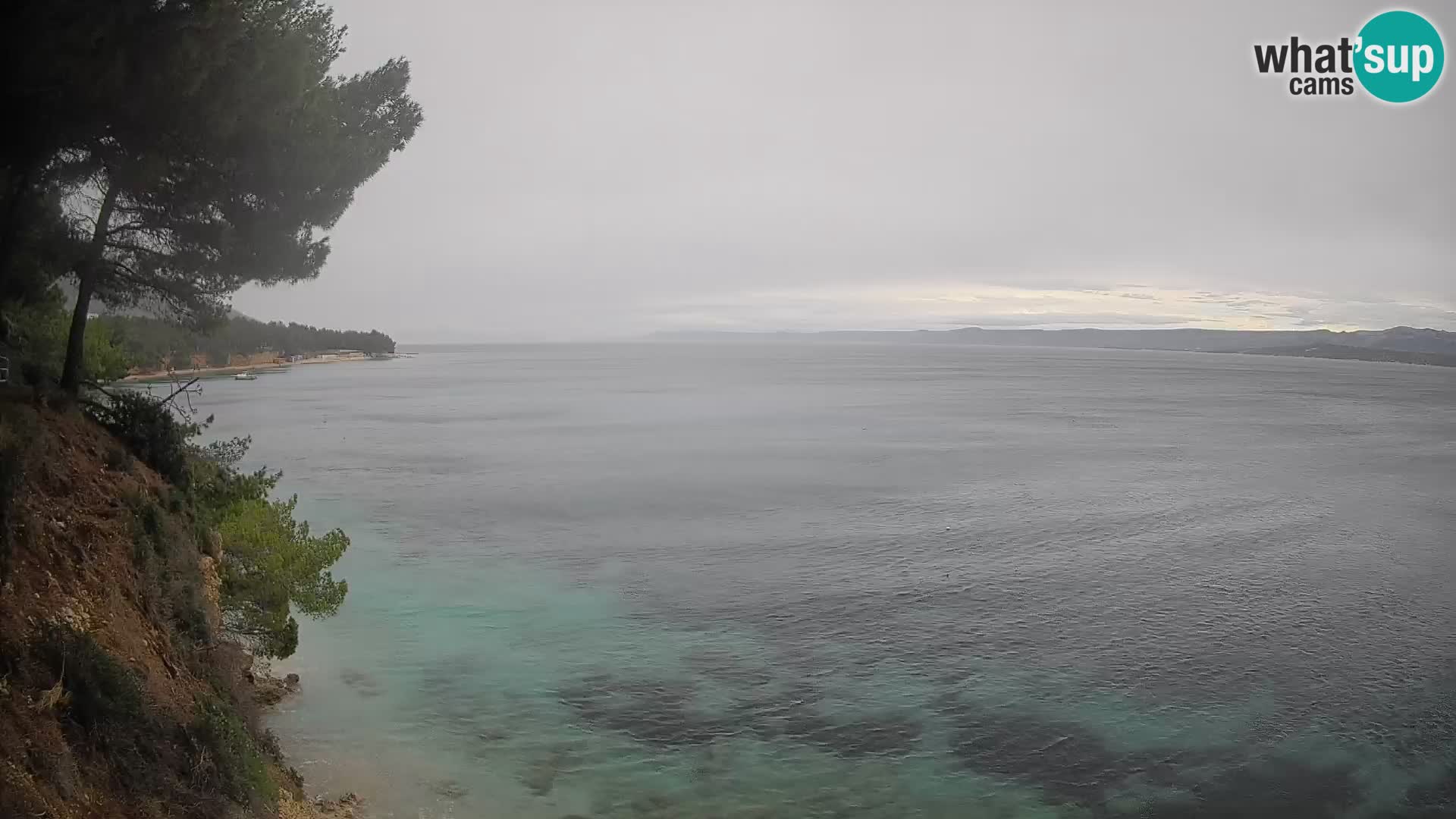 Spletna kamera Plaža Potočine Bol – Pogled v živo na plažo Borak, otok Brač