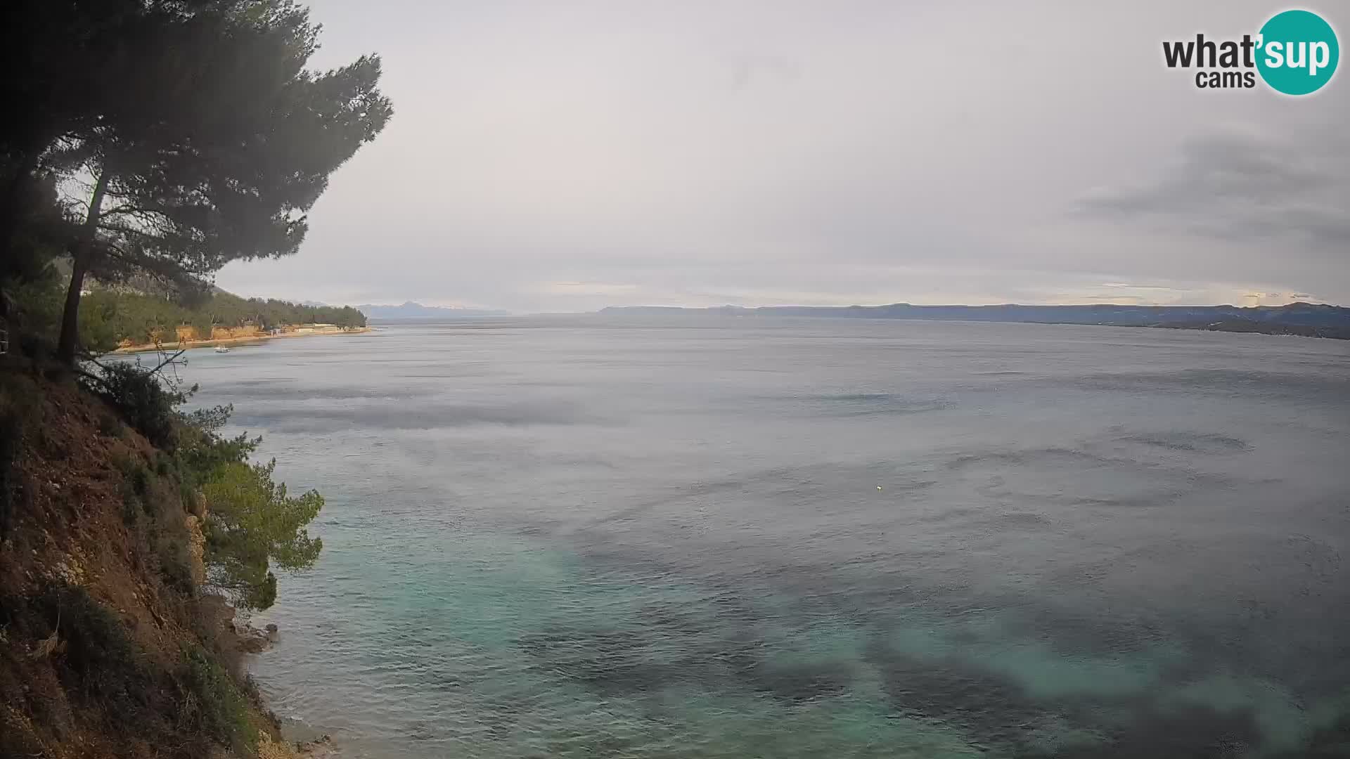 Spletna kamera Plaža Potočine Bol – Pogled v živo na plažo Borak, otok Brač