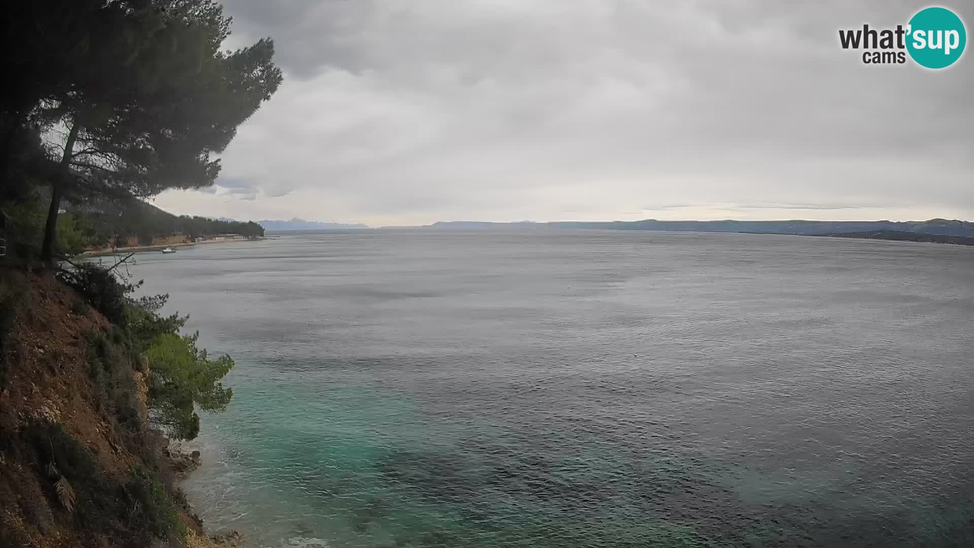 Webcam Spiaggia Potočine Bol – Vista live sulla spiaggia Borak, Isola di Brač