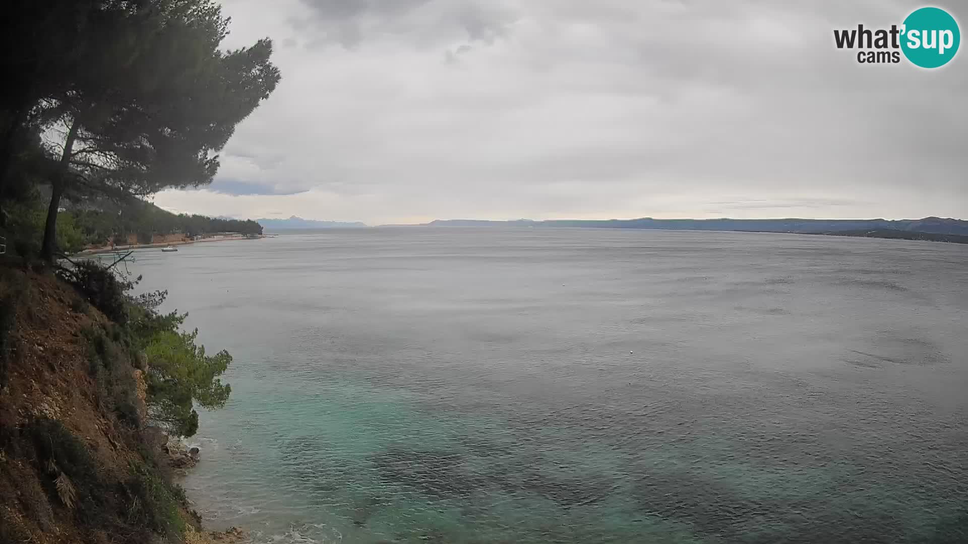 Spletna kamera Plaža Potočine Bol – Pogled v živo na plažo Borak, otok Brač