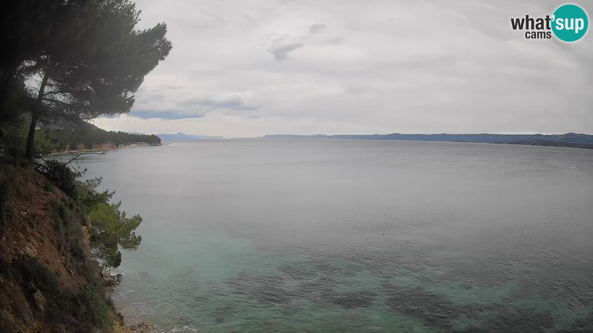Webcam Spiaggia Potočine Bol – Vista live sulla spiaggia Borak, Isola di Brač