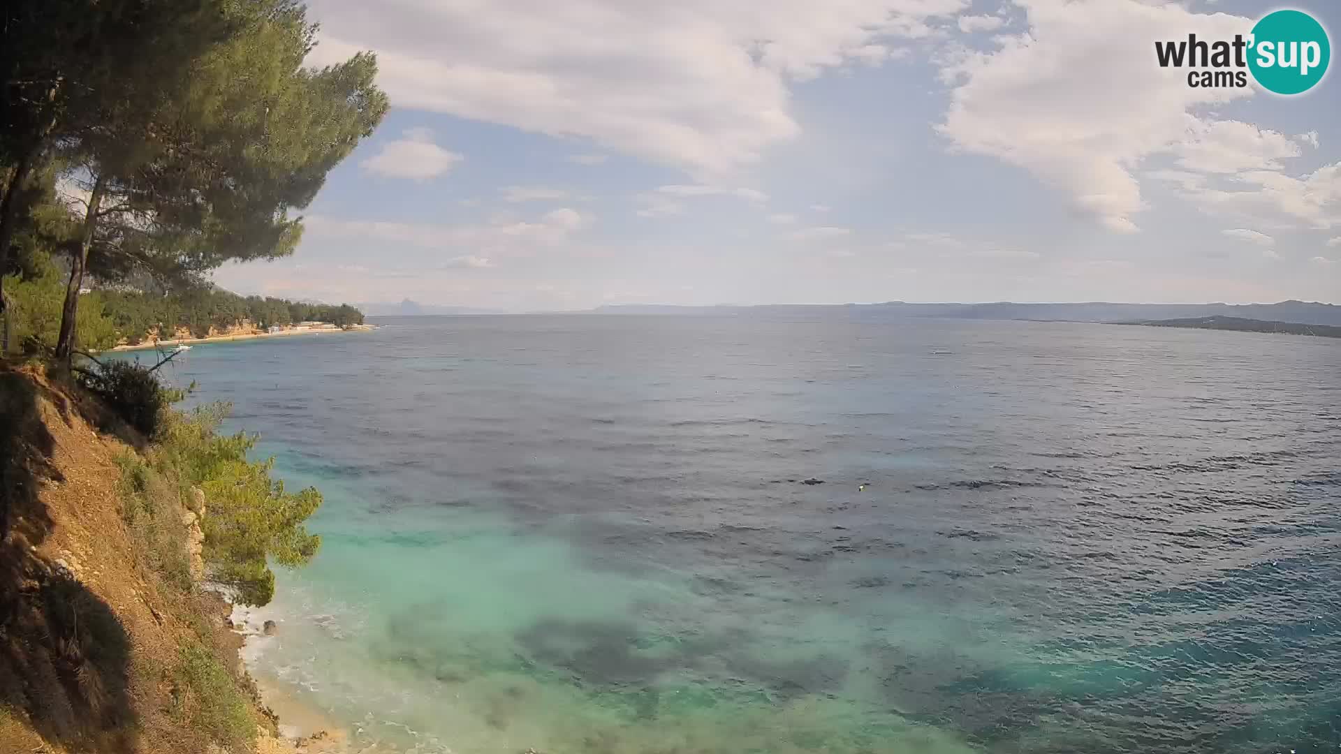 Spletna kamera Plaža Potočine Bol – Pogled v živo na plažo Borak, otok Brač