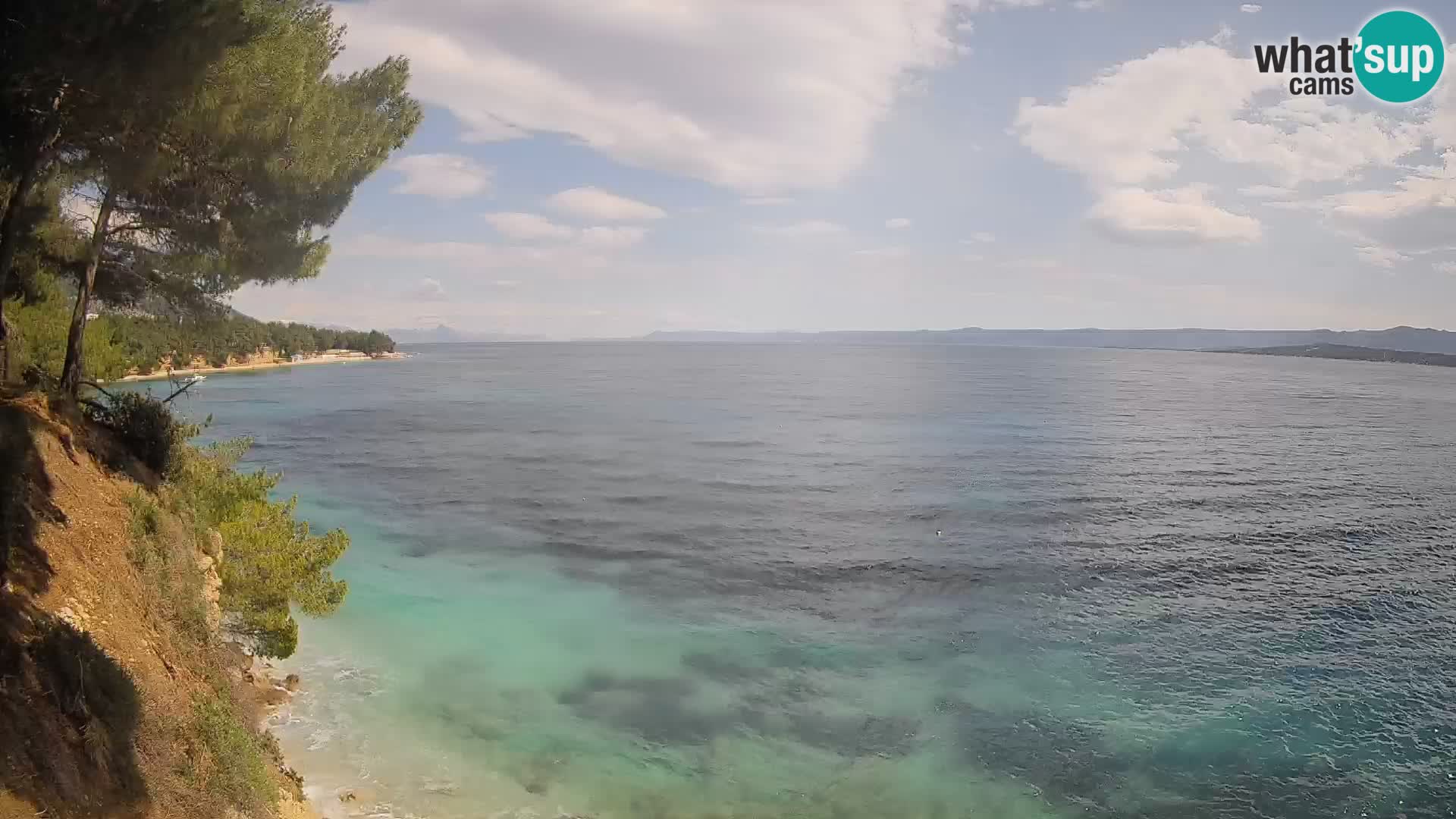 Webcam Spiaggia Potočine Bol – Vista live sulla spiaggia Borak, Isola di Brač