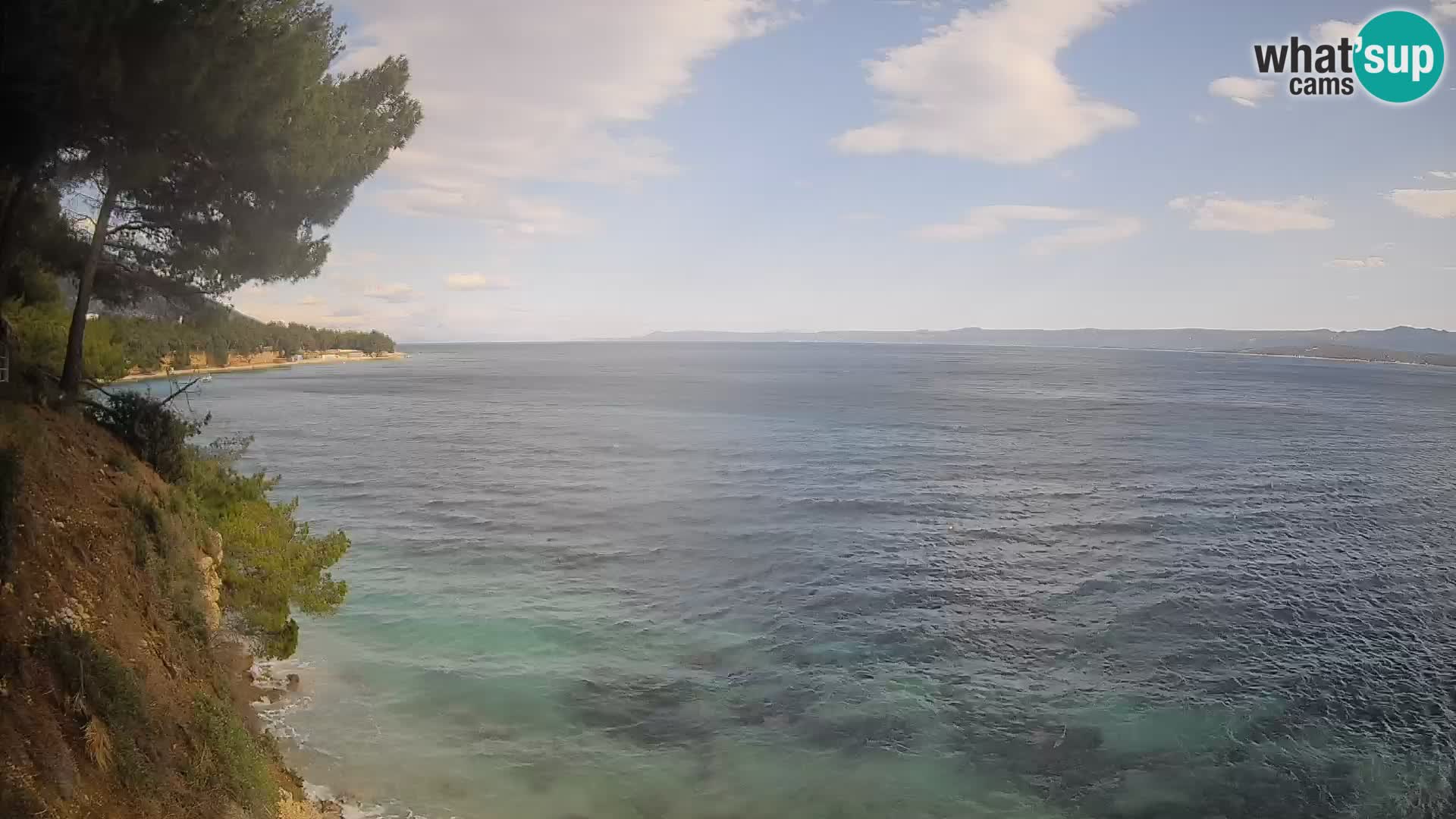 Spletna kamera Plaža Potočine Bol – Pogled v živo na plažo Borak, otok Brač