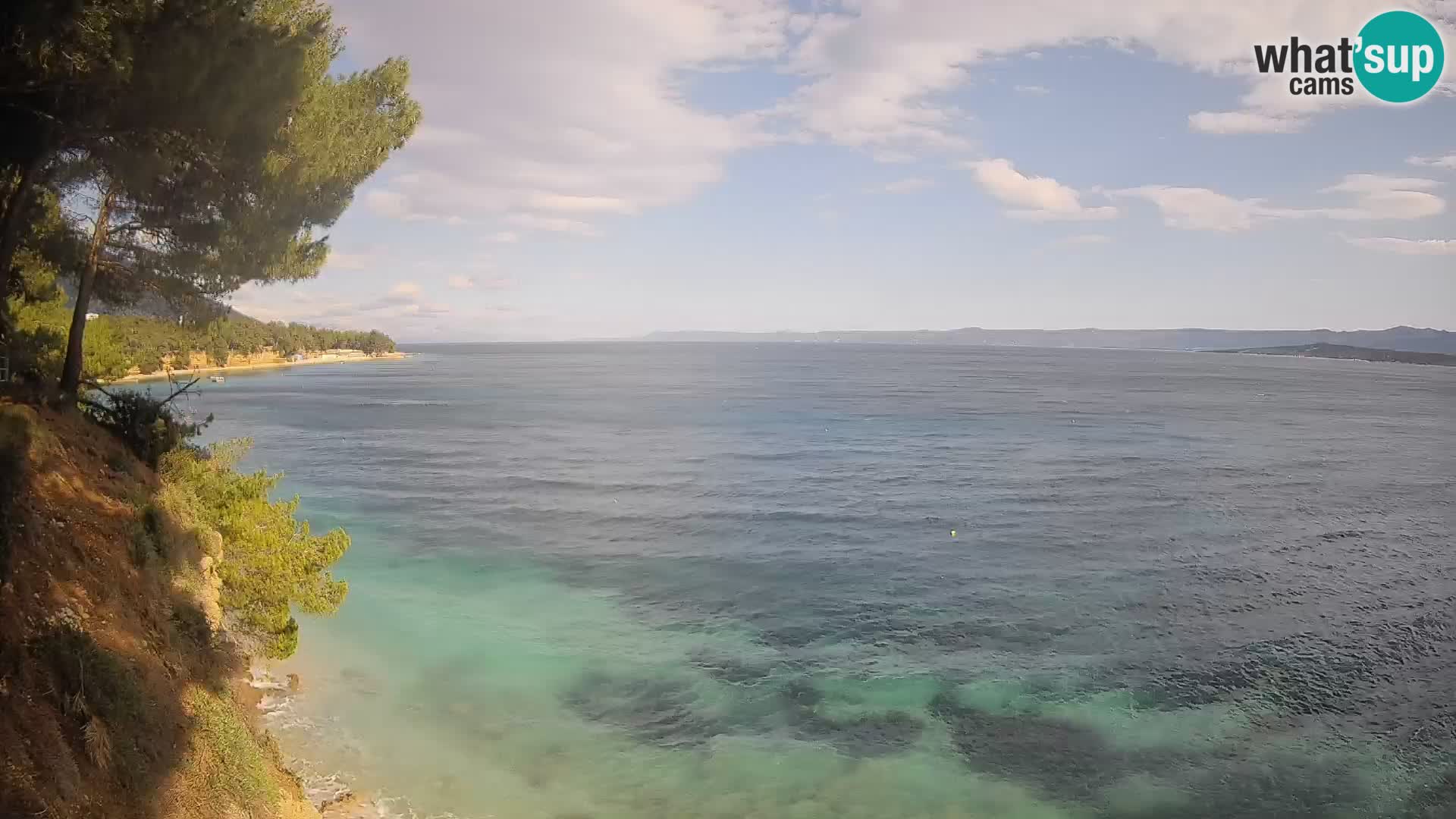 Webcam Spiaggia Potočine Bol – Vista live sulla spiaggia Borak, Isola di Brač