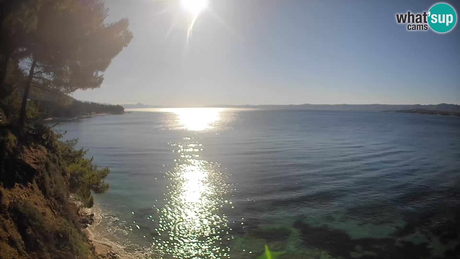 Webcam Spiaggia Potočine Bol – Vista live sulla spiaggia Borak, Isola di Brač