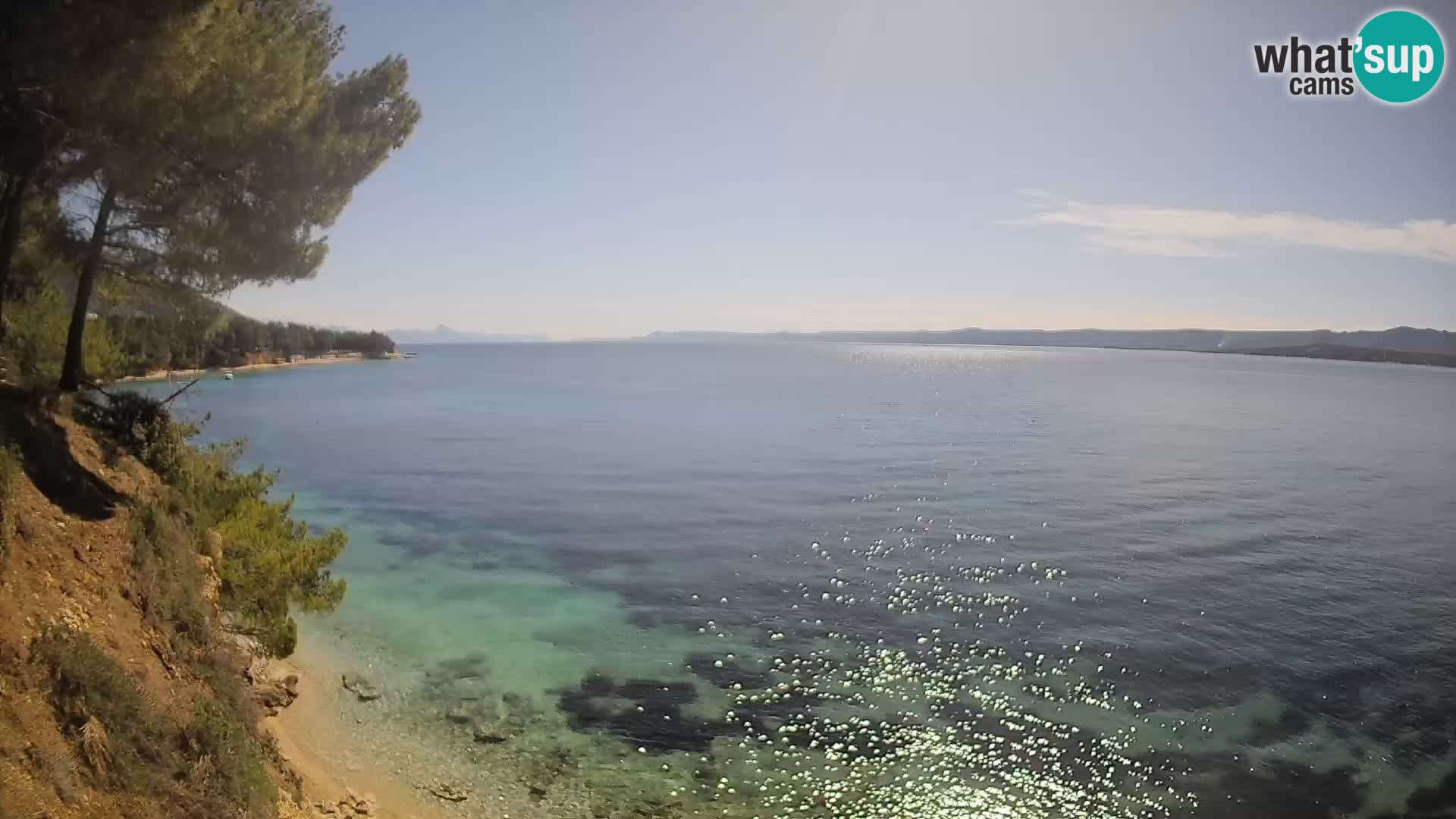 Webcam Spiaggia Potočine Bol – Vista live sulla spiaggia Borak, Isola di Brač