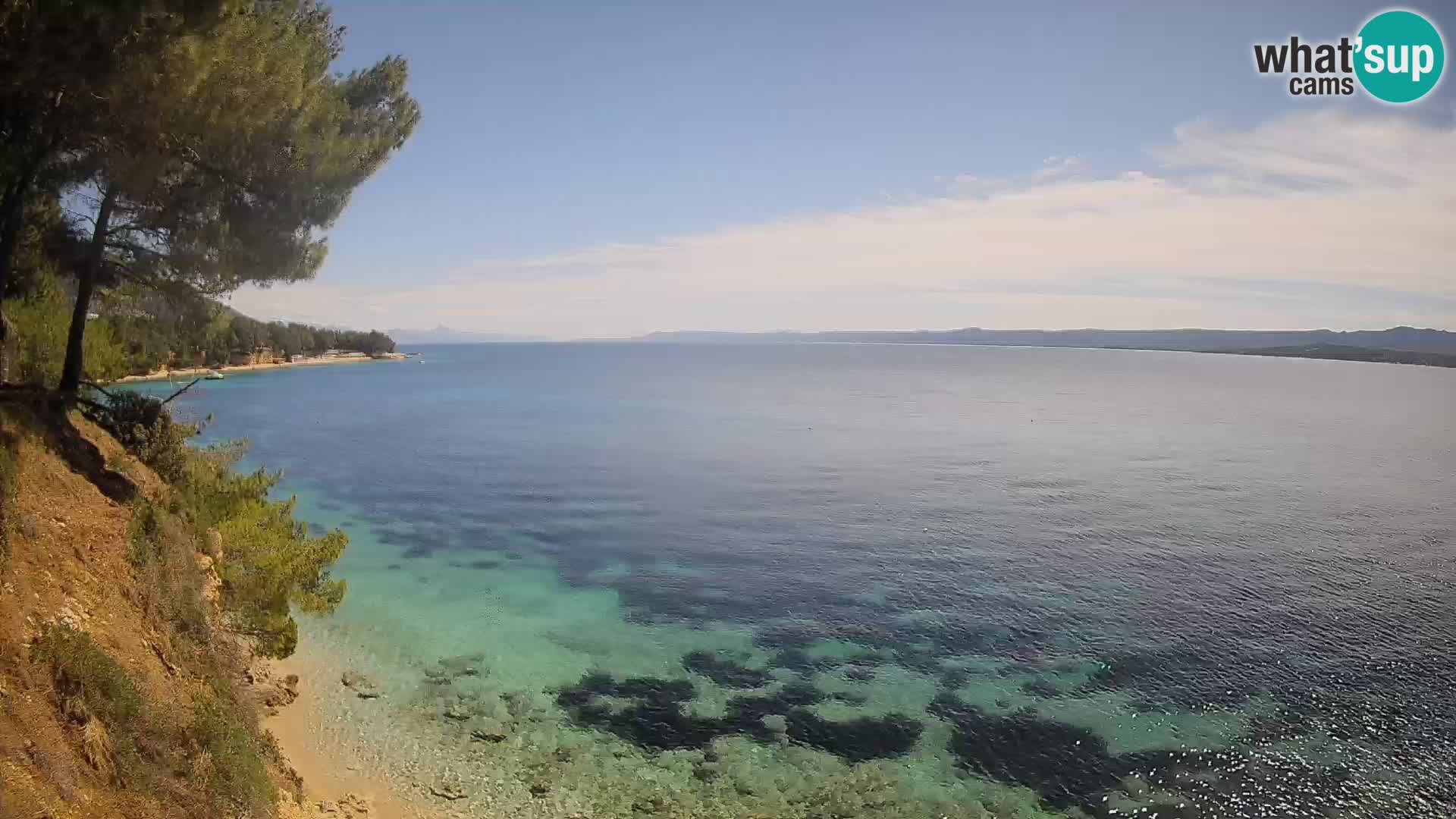 Web kamera Potočine Bol – Pogled uživo na plažu Borak, otok Brač
