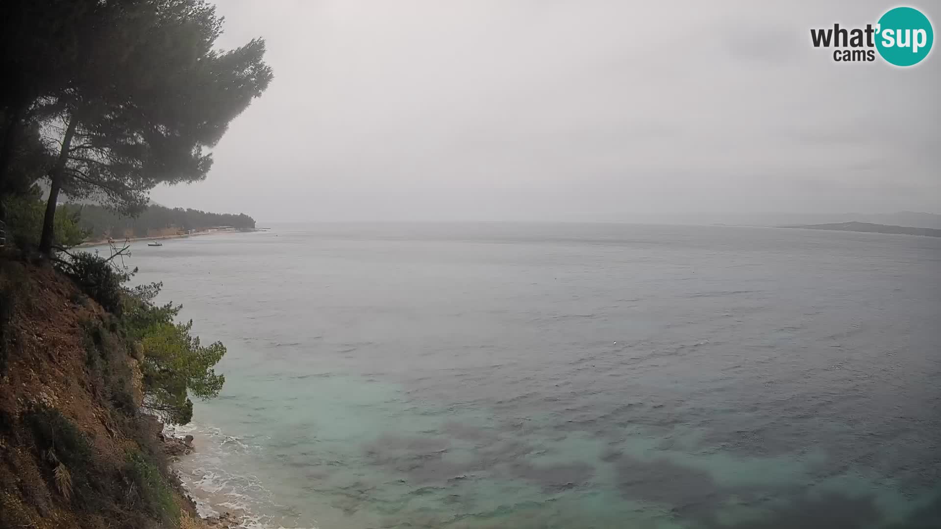 Webcam Spiaggia Potočine Bol – Vista live sulla spiaggia Borak, Isola di Brač