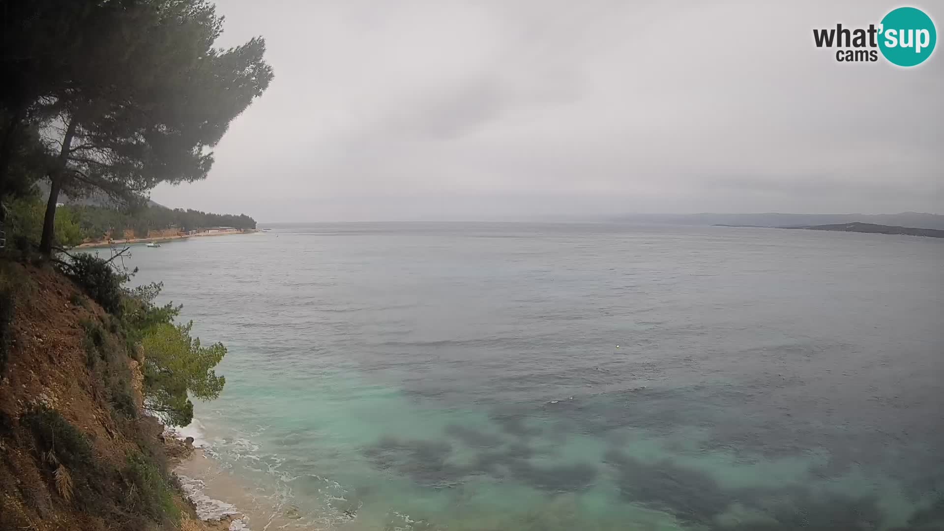 Webcam Spiaggia Potočine Bol – Vista live sulla spiaggia Borak, Isola di Brač