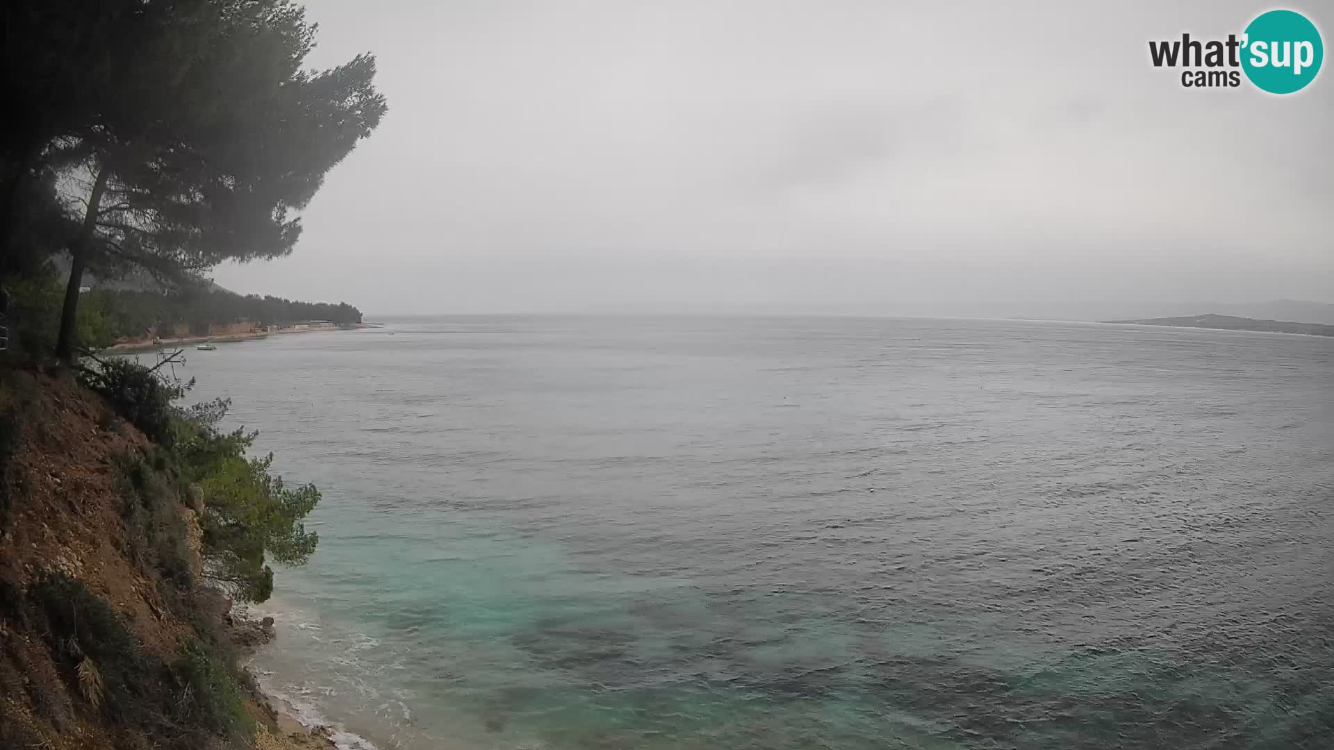 Webcam Spiaggia Potočine Bol – Vista live sulla spiaggia Borak, Isola di Brač