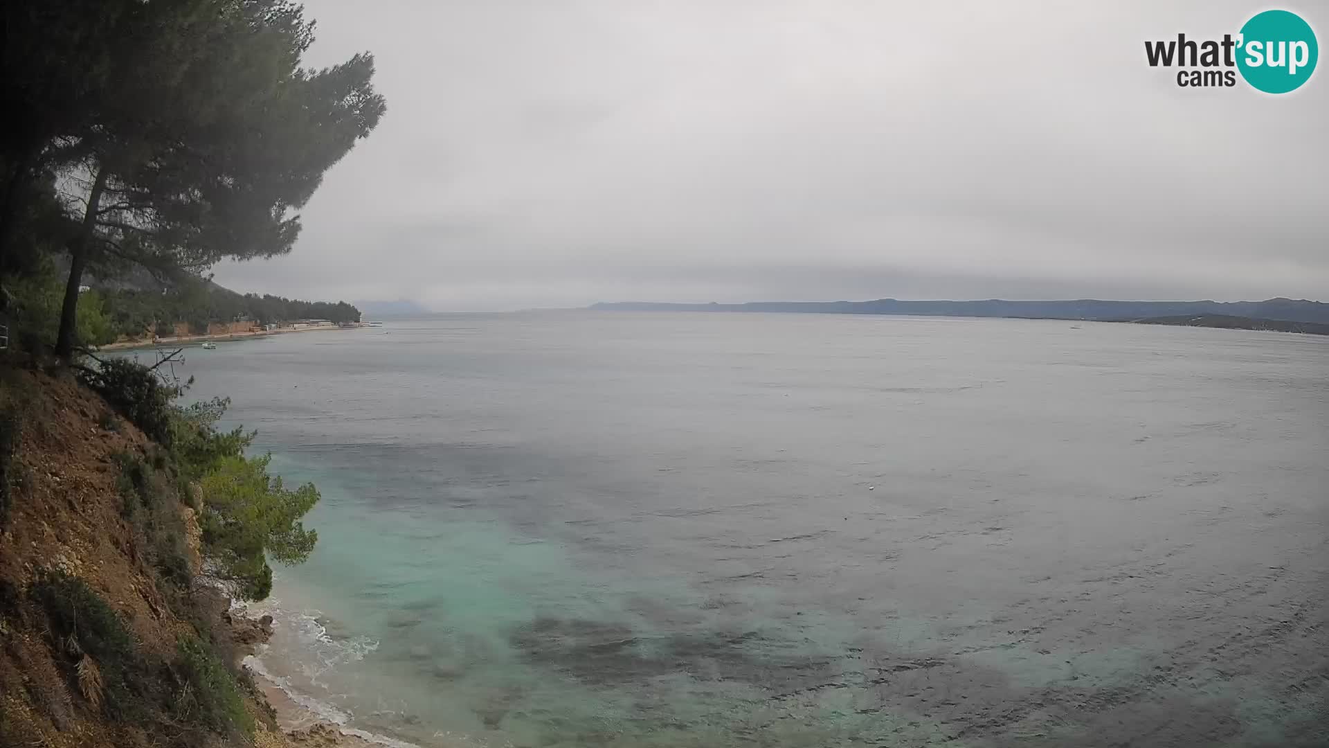 Webcam Spiaggia Potočine Bol – Vista live sulla spiaggia Borak, Isola di Brač