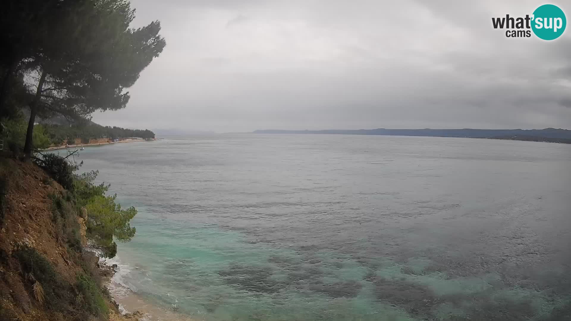 Webcam Spiaggia Potočine Bol – Vista live sulla spiaggia Borak, Isola di Brač