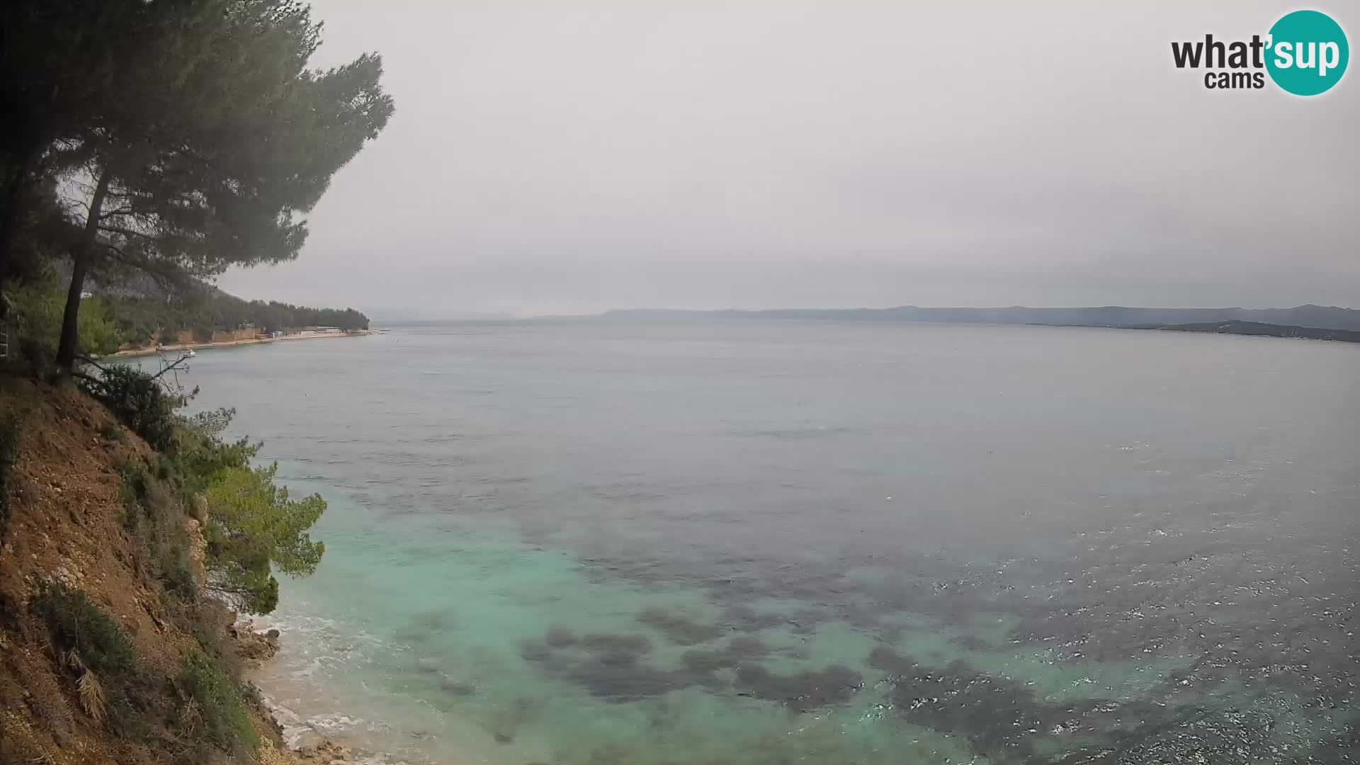 Webcam Spiaggia Potočine Bol – Vista live sulla spiaggia Borak, Isola di Brač