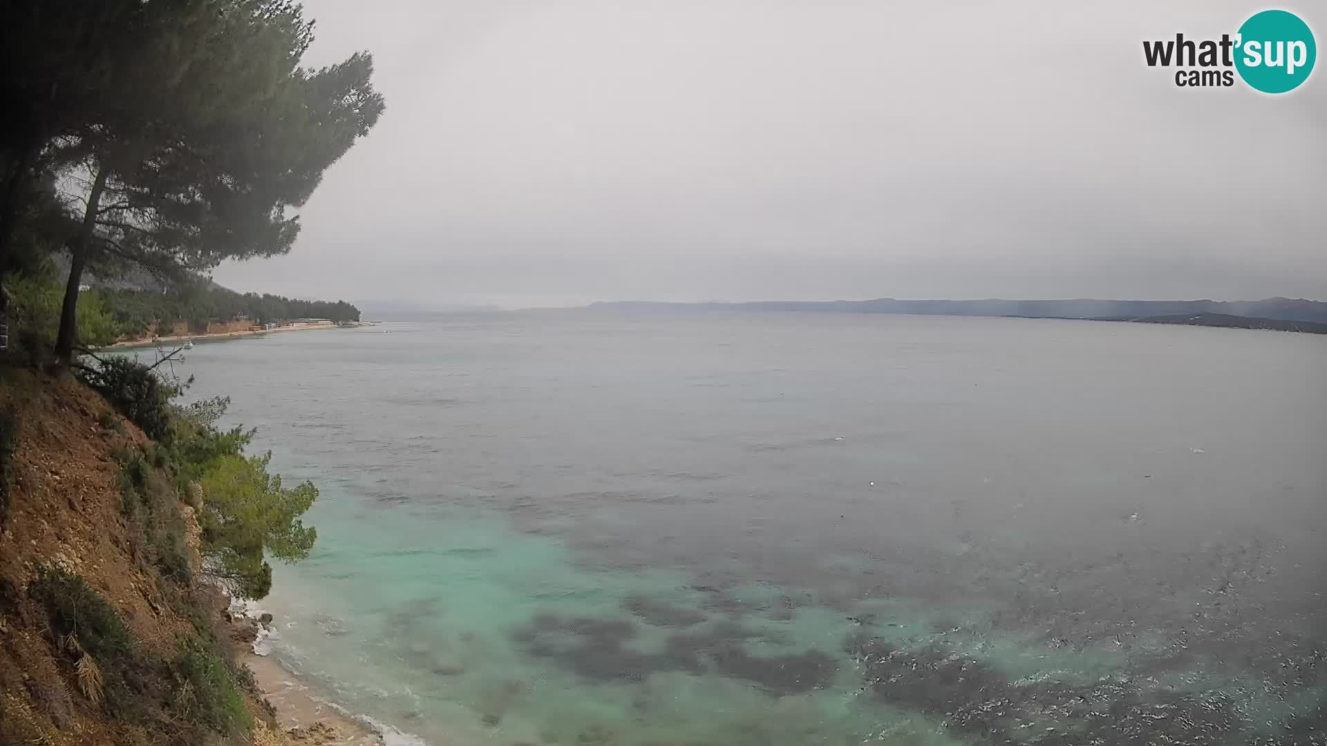 Webcam Spiaggia Potočine Bol – Vista live sulla spiaggia Borak, Isola di Brač
