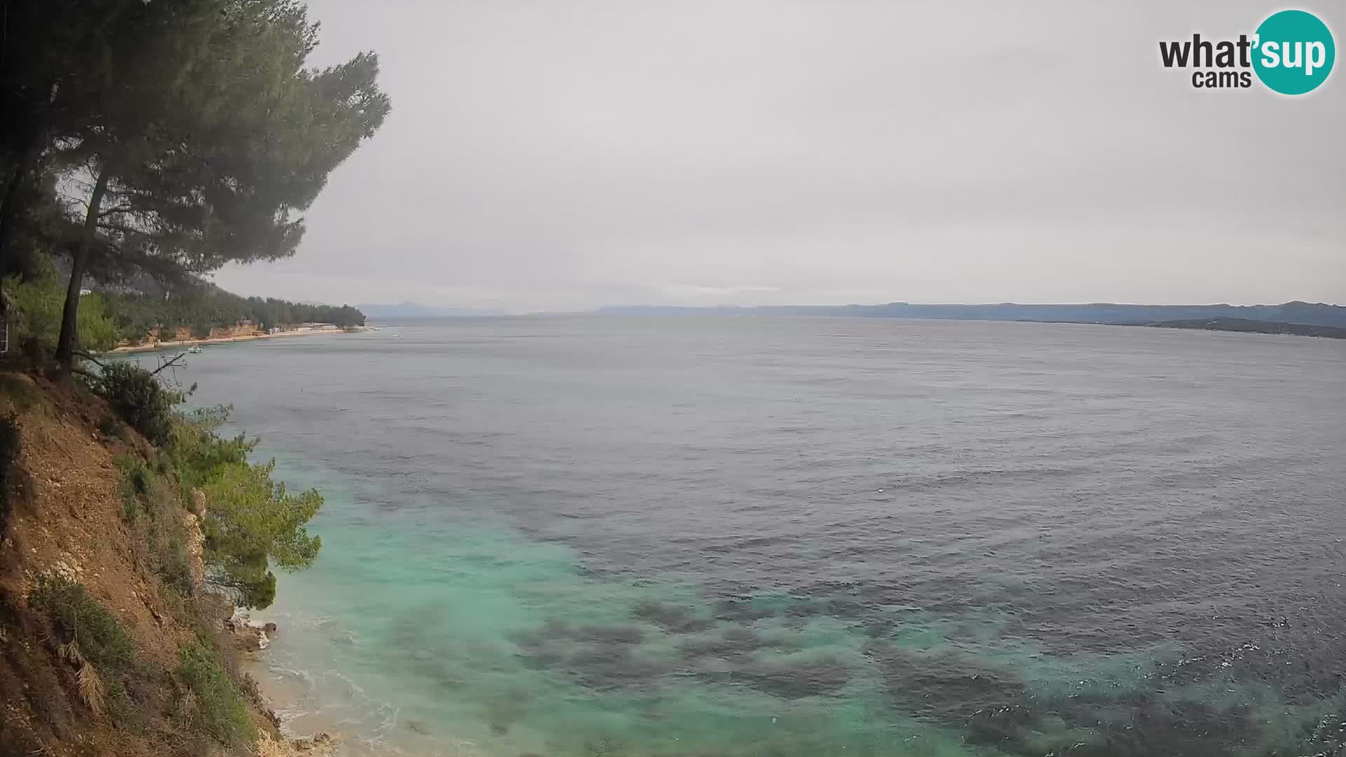 Webcam Spiaggia Potočine Bol – Vista live sulla spiaggia Borak, Isola di Brač