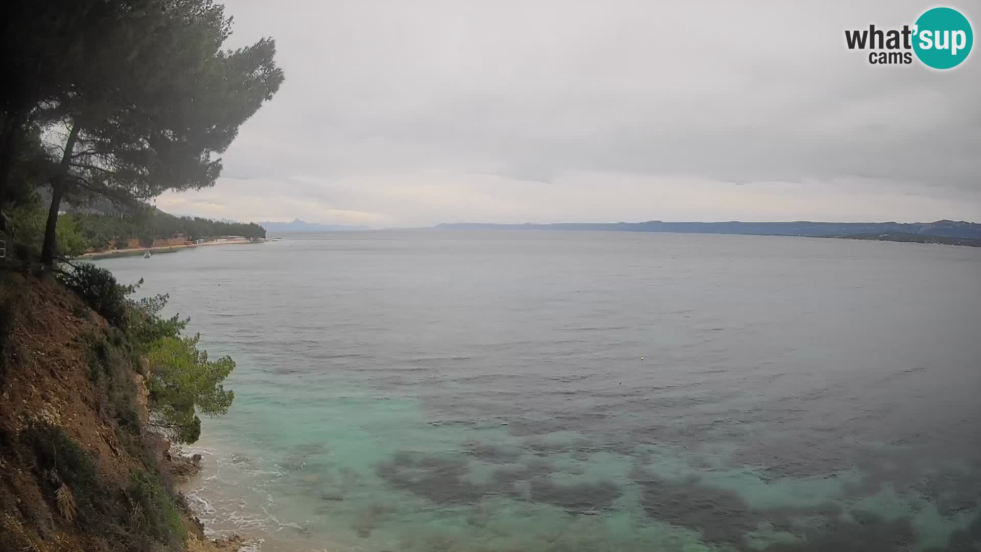 Webcam Spiaggia Potočine Bol – Vista live sulla spiaggia Borak, Isola di Brač