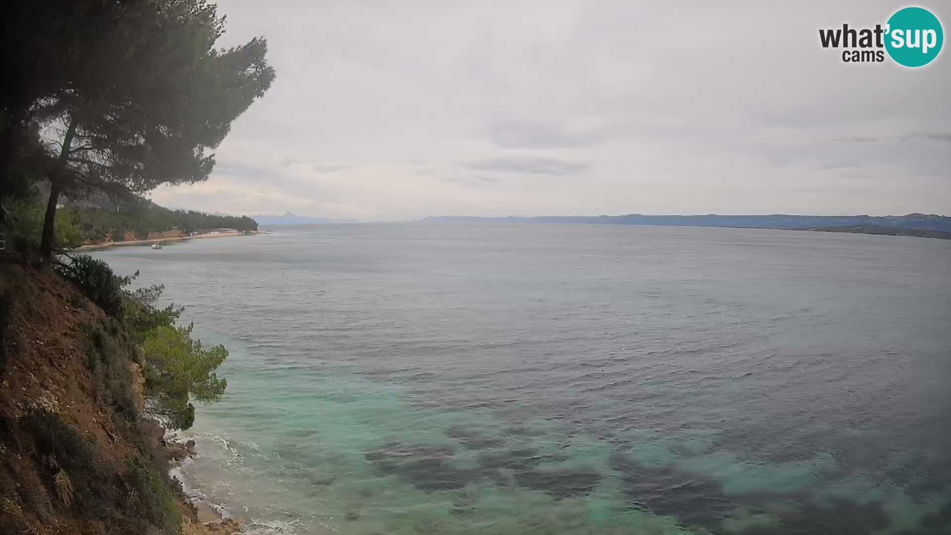 Webcam Spiaggia Potočine Bol – Vista live sulla spiaggia Borak, Isola di Brač
