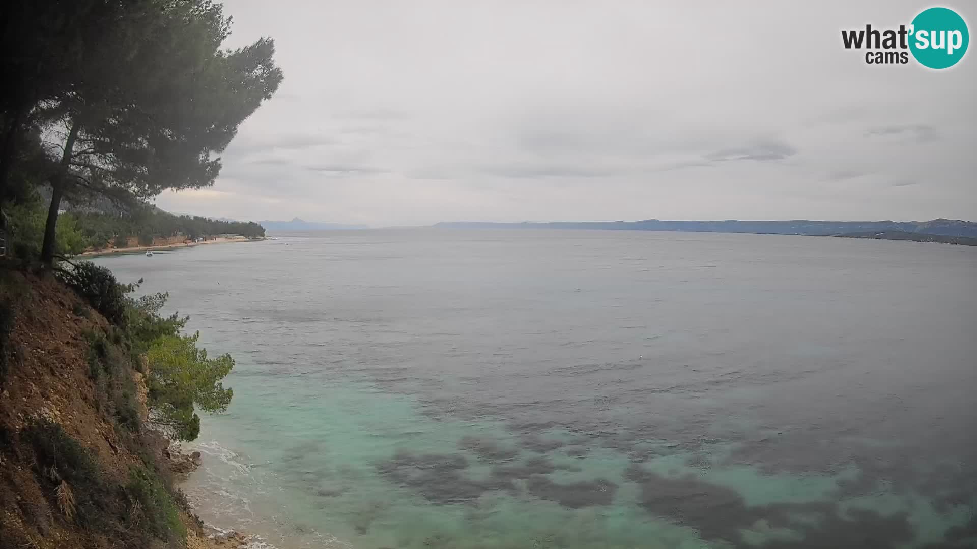 Webcam Spiaggia Potočine Bol – Vista live sulla spiaggia Borak, Isola di Brač