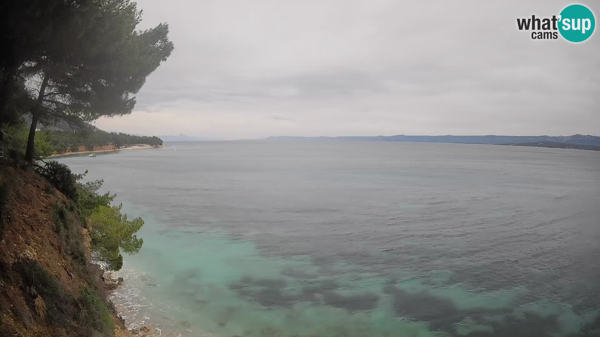 Webcam Spiaggia Potočine Bol – Vista live sulla spiaggia Borak, Isola di Brač
