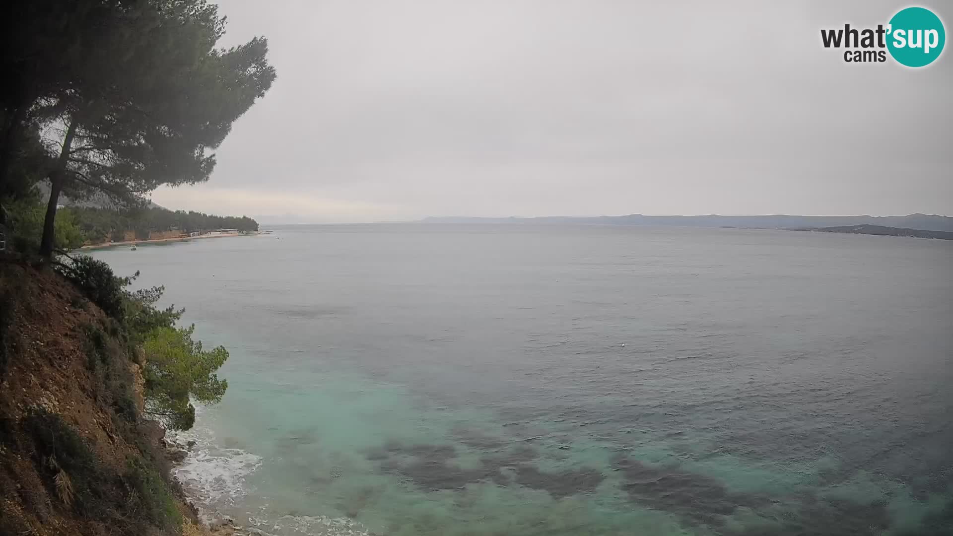 Webcam Spiaggia Potočine Bol – Vista live sulla spiaggia Borak, Isola di Brač