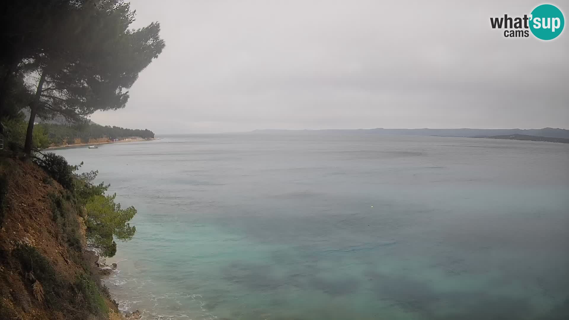 Spletna kamera Plaža Potočine Bol – Pogled v živo na plažo Borak, otok Brač