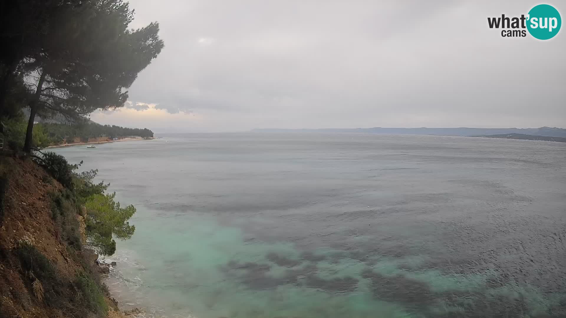 Webcam Spiaggia Potočine Bol – Vista live sulla spiaggia Borak, Isola di Brač
