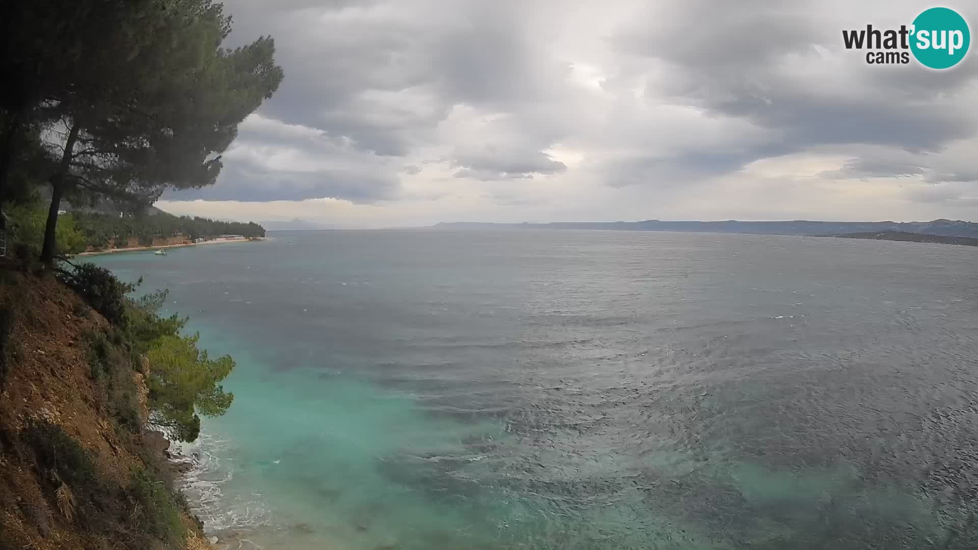 Webcam Spiaggia Potočine Bol – Vista live sulla spiaggia Borak, Isola di Brač