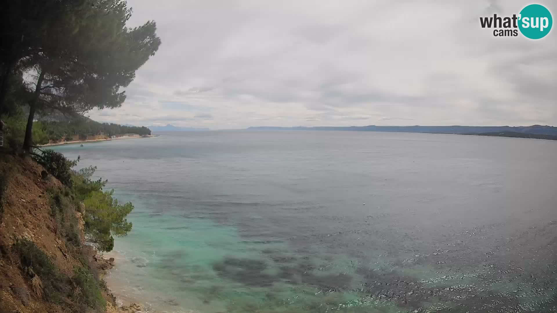 Webcam Spiaggia Potočine Bol – Vista live sulla spiaggia Borak, Isola di Brač