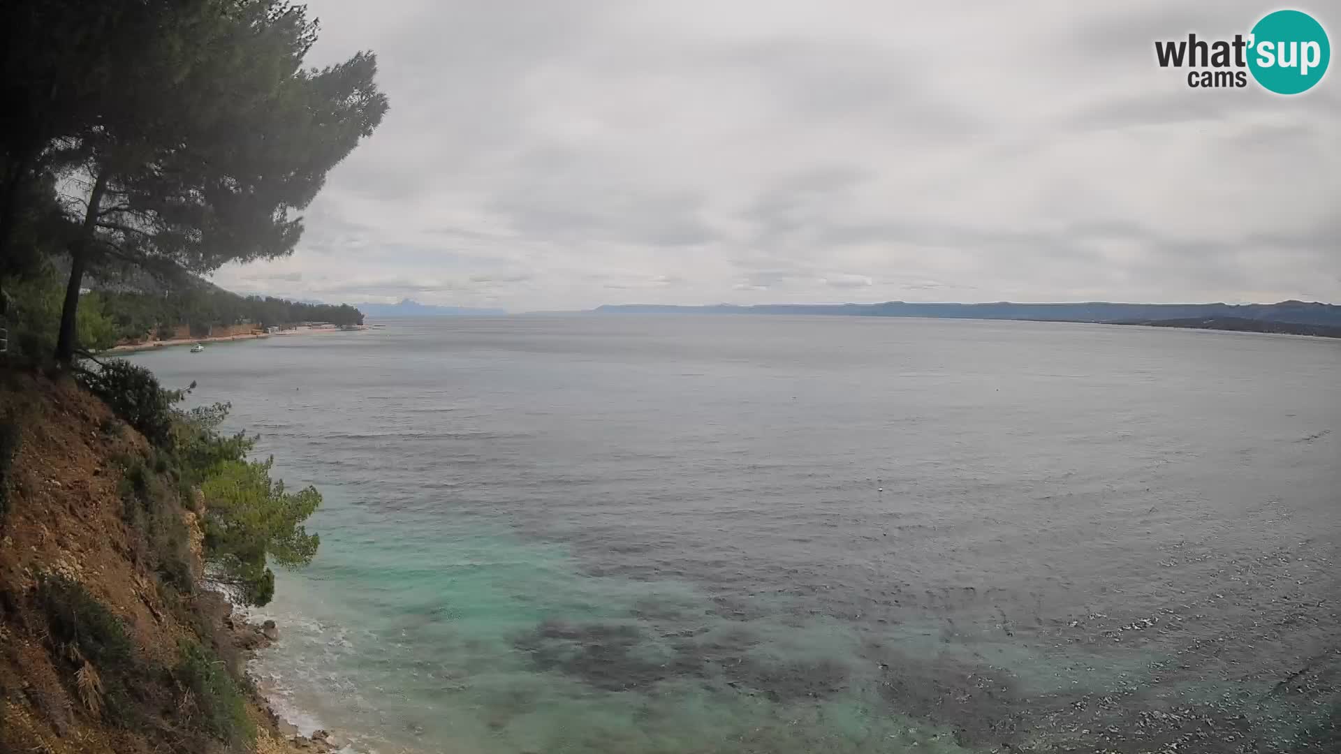Webcam Spiaggia Potočine Bol – Vista live sulla spiaggia Borak, Isola di Brač