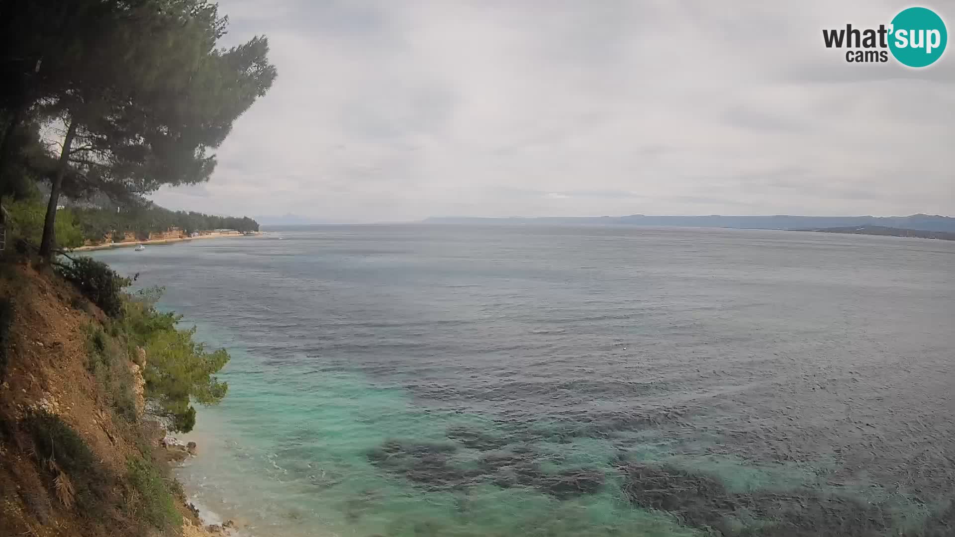 Webcam Spiaggia Potočine Bol – Vista live sulla spiaggia Borak, Isola di Brač
