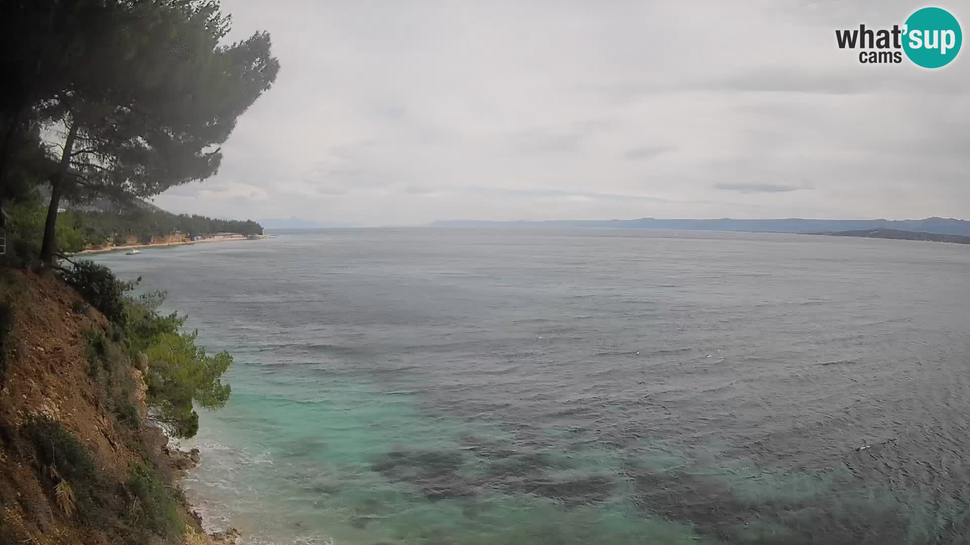 Webcam Spiaggia Potočine Bol – Vista live sulla spiaggia Borak, Isola di Brač