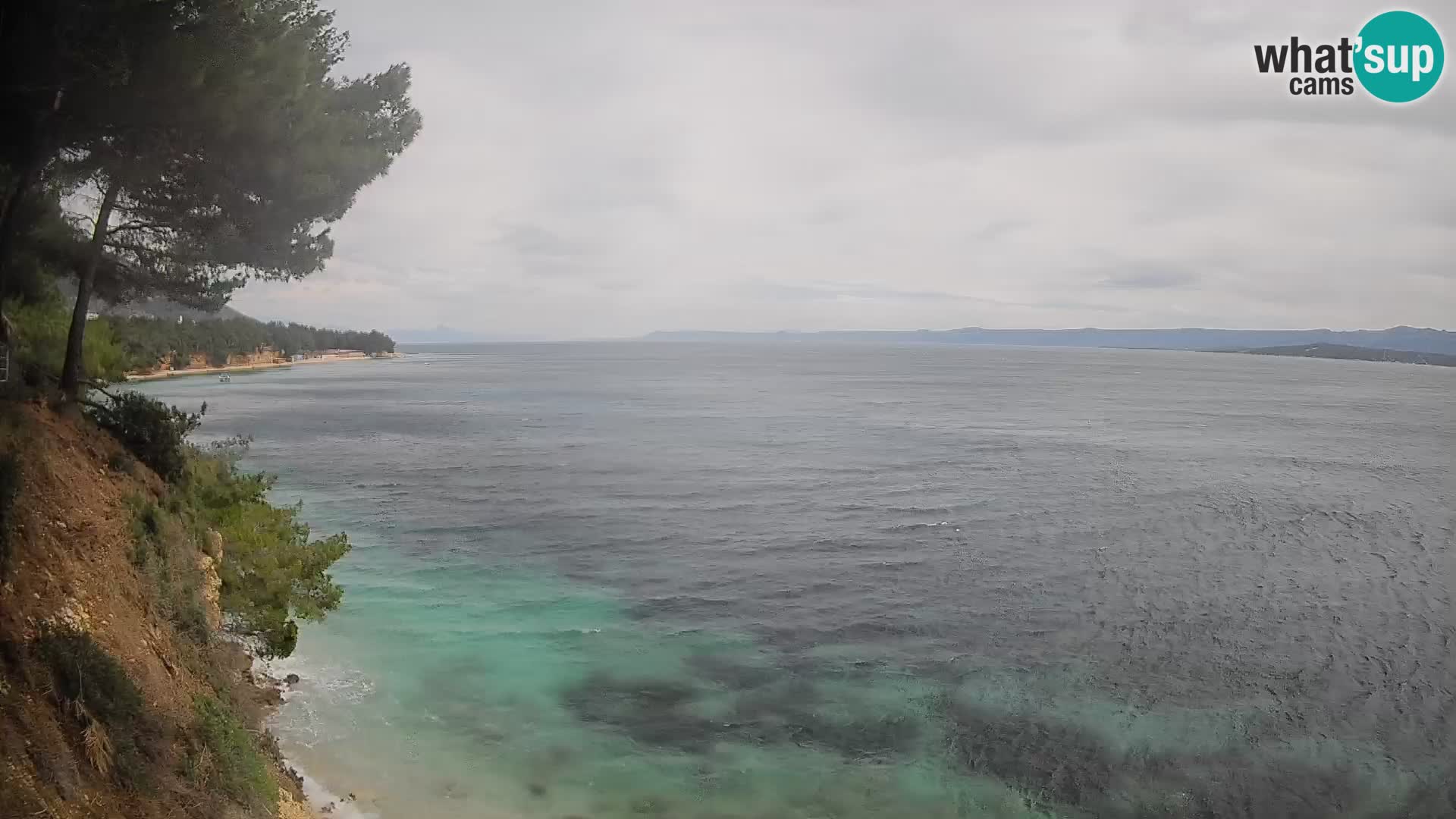 Webcam Spiaggia Potočine Bol – Vista live sulla spiaggia Borak, Isola di Brač