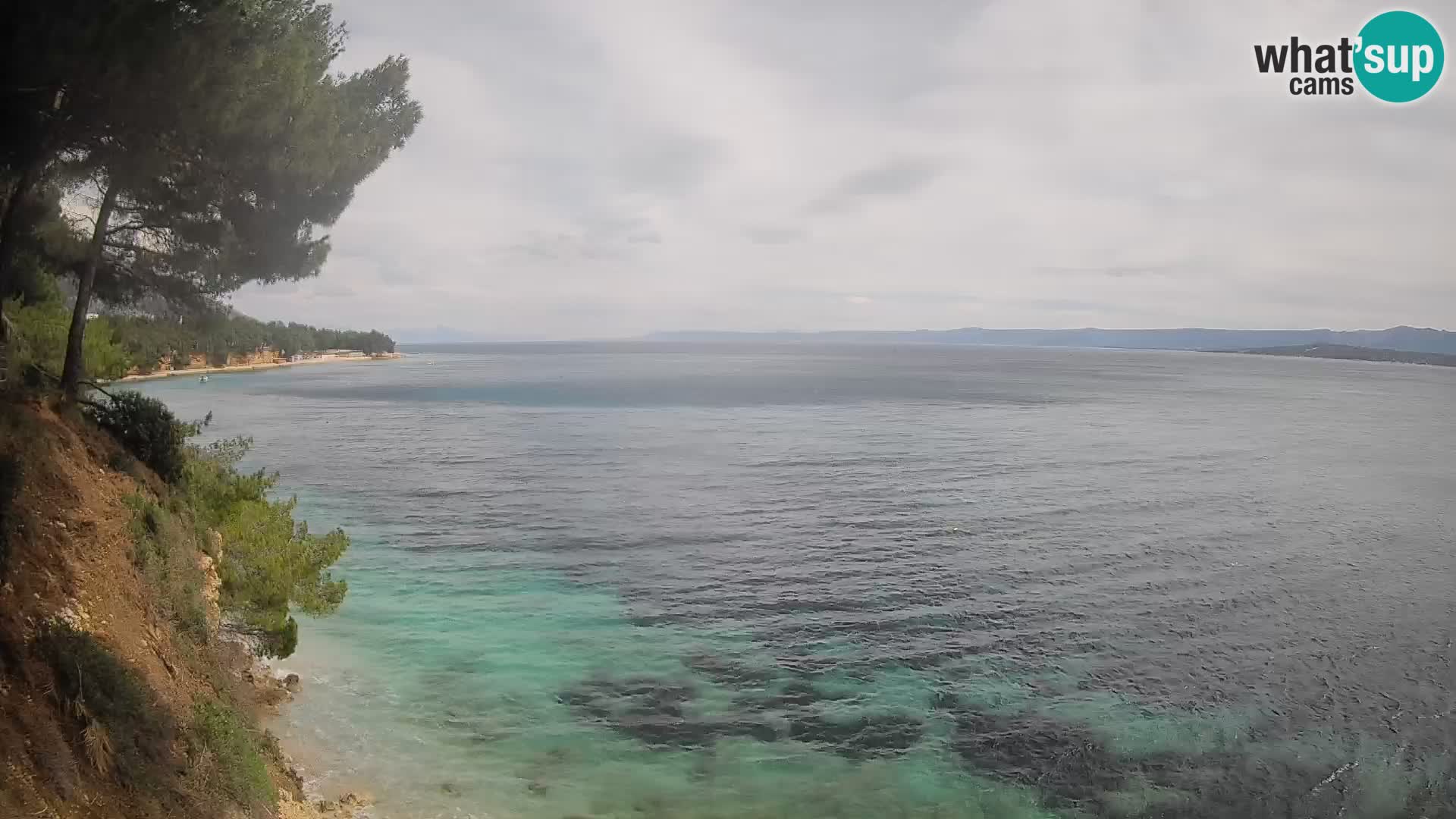 Webcam Spiaggia Potočine Bol – Vista live sulla spiaggia Borak, Isola di Brač