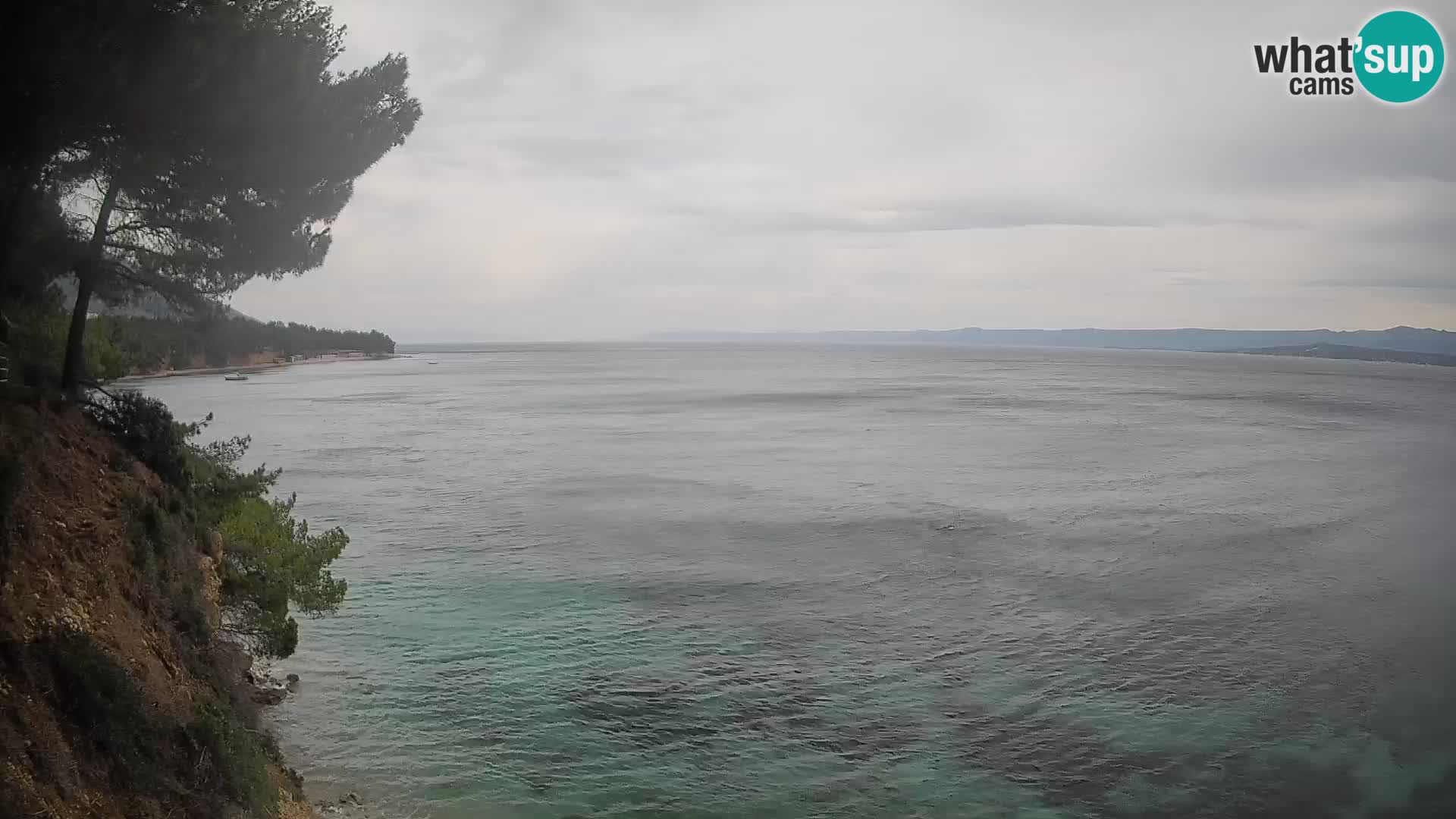 Spletna kamera Plaža Potočine Bol – Pogled v živo na plažo Borak, otok Brač
