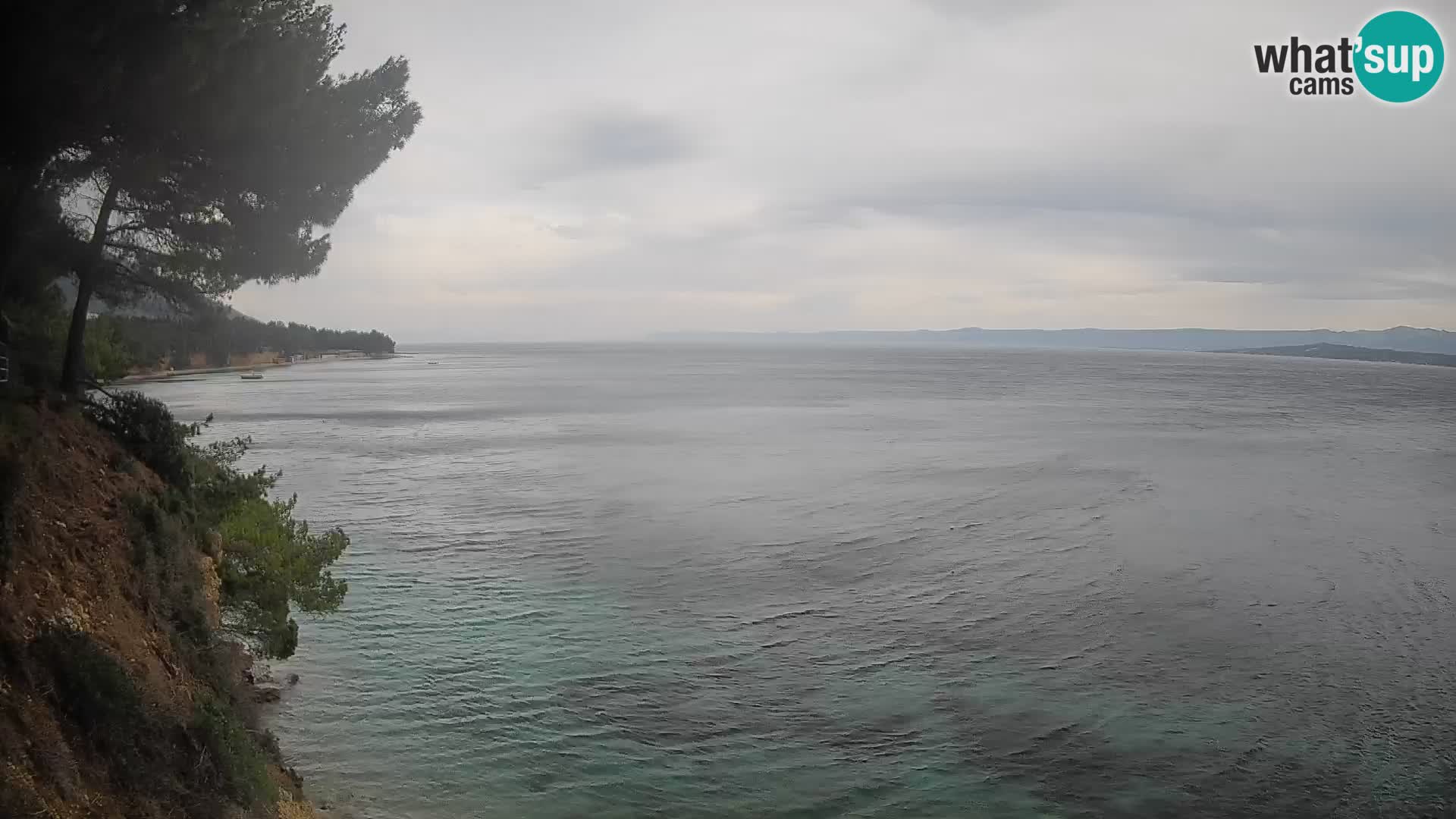 Spletna kamera Plaža Potočine Bol – Pogled v živo na plažo Borak, otok Brač