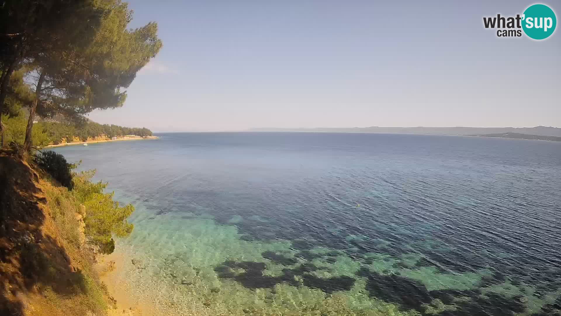 Web kamera Potočine Bol – Pogled uživo na plažu Borak, otok Brač
