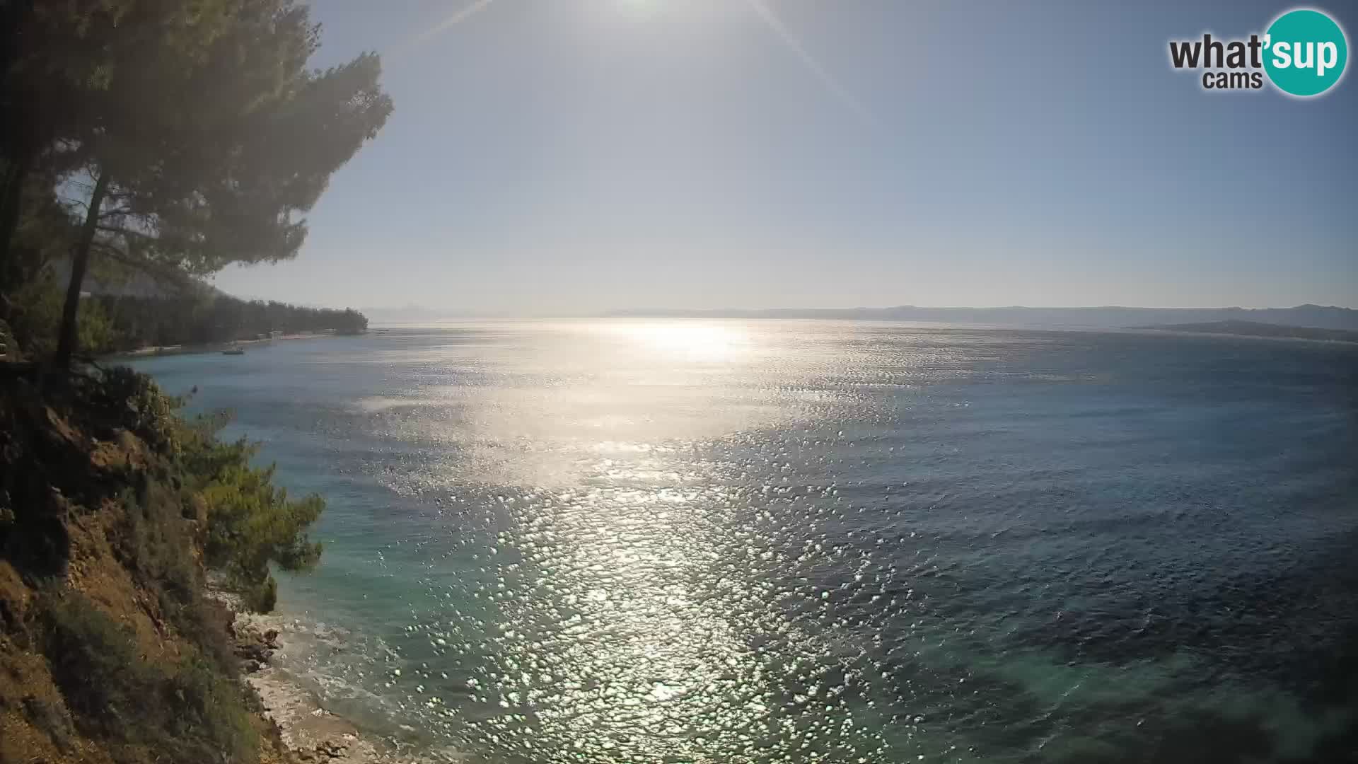 Webcam Spiaggia Potočine Bol – Vista live sulla spiaggia Borak, Isola di Brač