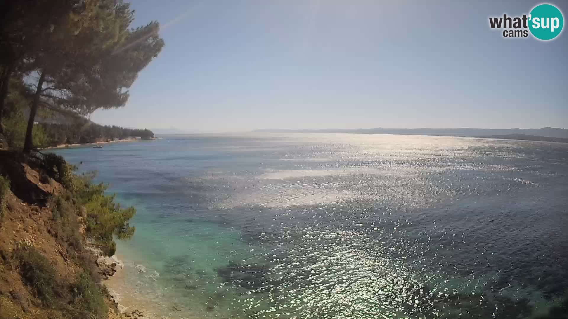 Webcam Spiaggia Potočine Bol – Vista live sulla spiaggia Borak, Isola di Brač
