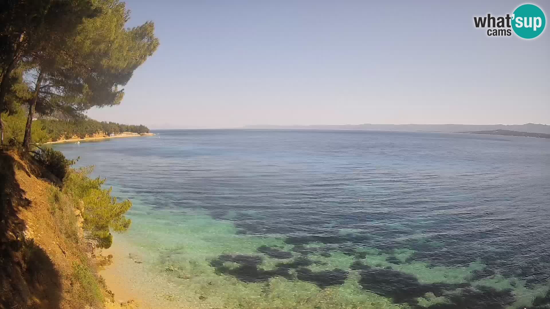 Webcam Spiaggia Potočine Bol – Vista live sulla spiaggia Borak, Isola di Brač