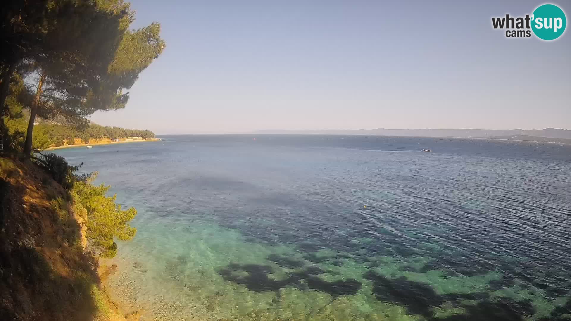 Webcam Spiaggia Potočine Bol – Vista live sulla spiaggia Borak, Isola di Brač