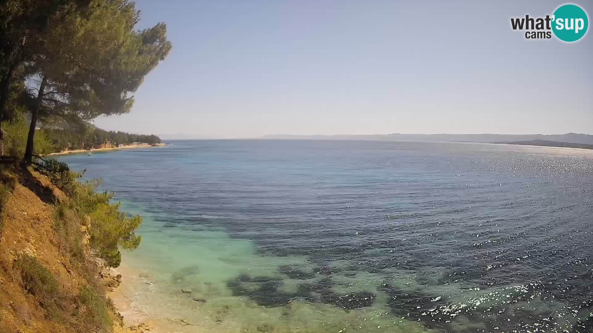 Webcam Spiaggia Potočine Bol – Vista live sulla spiaggia Borak, Isola di Brač