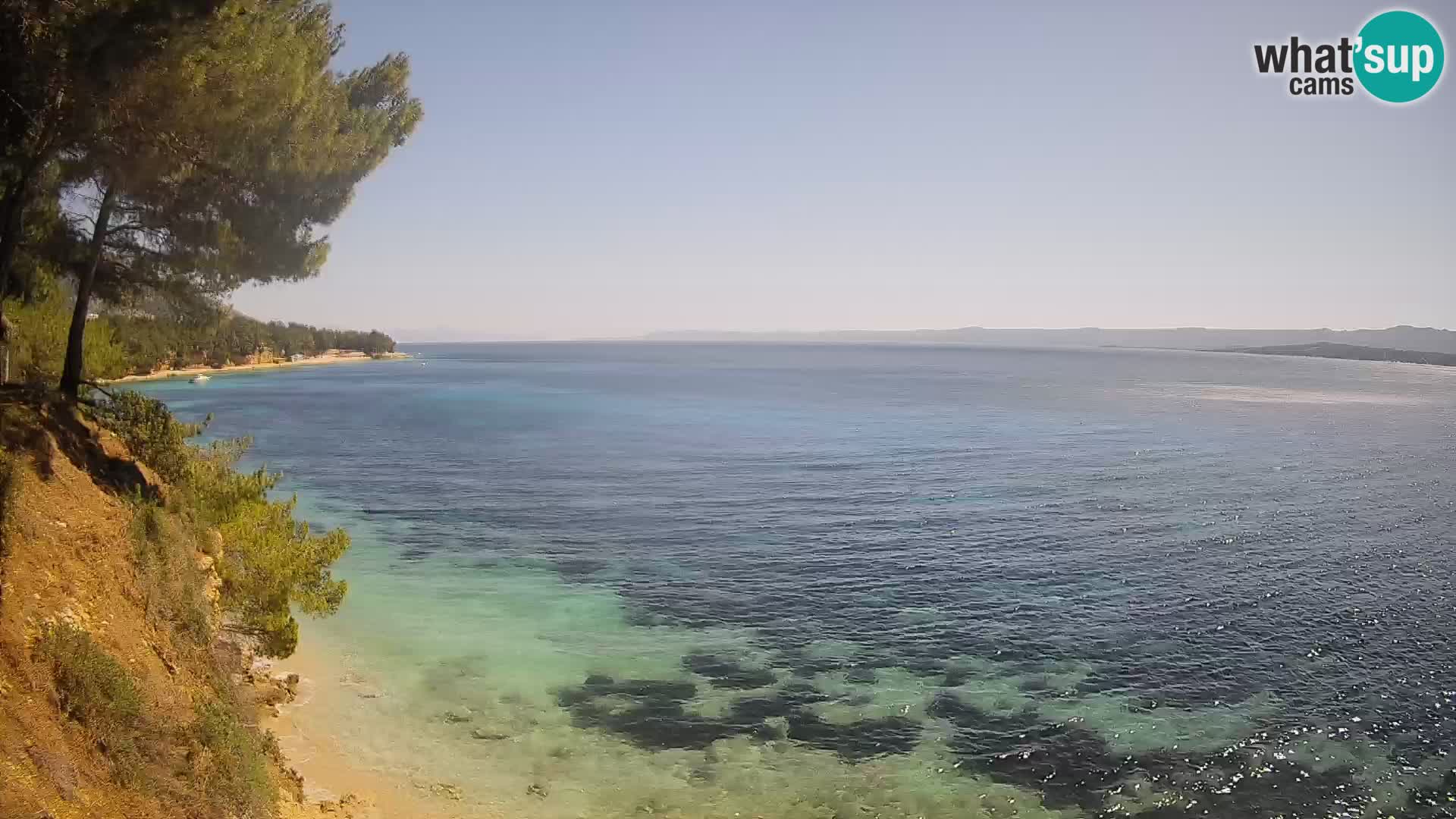 Webcam Spiaggia Potočine Bol – Vista live sulla spiaggia Borak, Isola di Brač