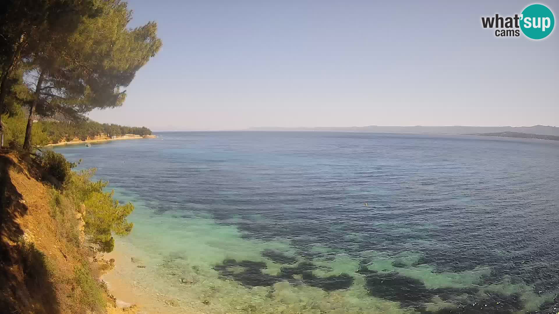 Web kamera Potočine Bol – Pogled uživo na plažu Borak, otok Brač