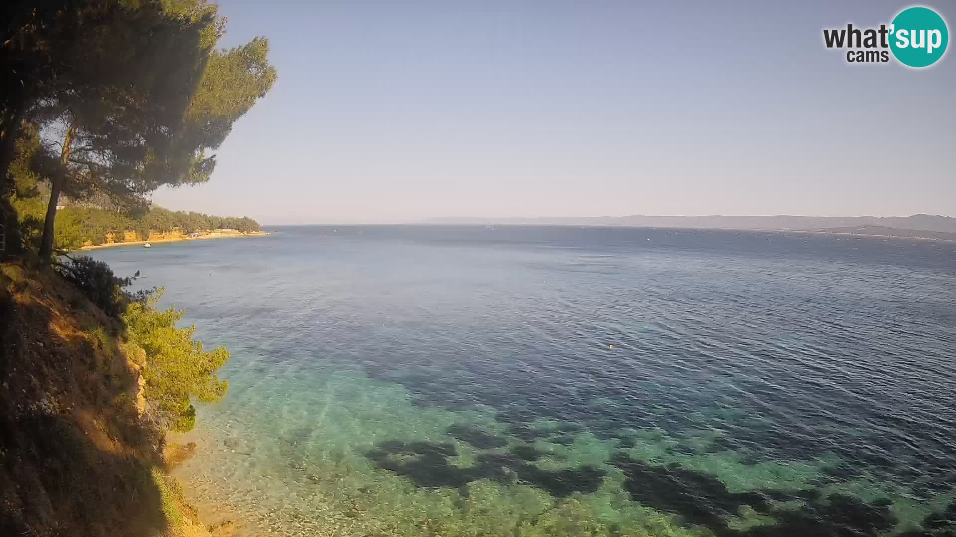 Webcam Spiaggia Potočine Bol – Vista live sulla spiaggia Borak, Isola di Brač