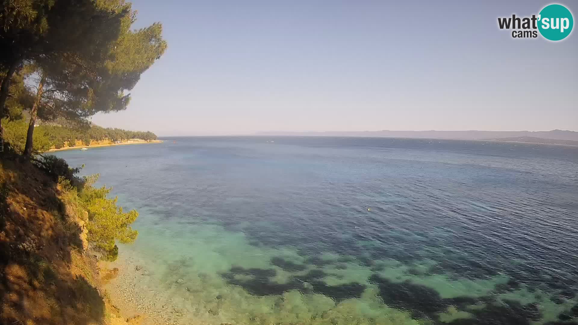 Web kamera Potočine Bol – Pogled uživo na plažu Borak, otok Brač