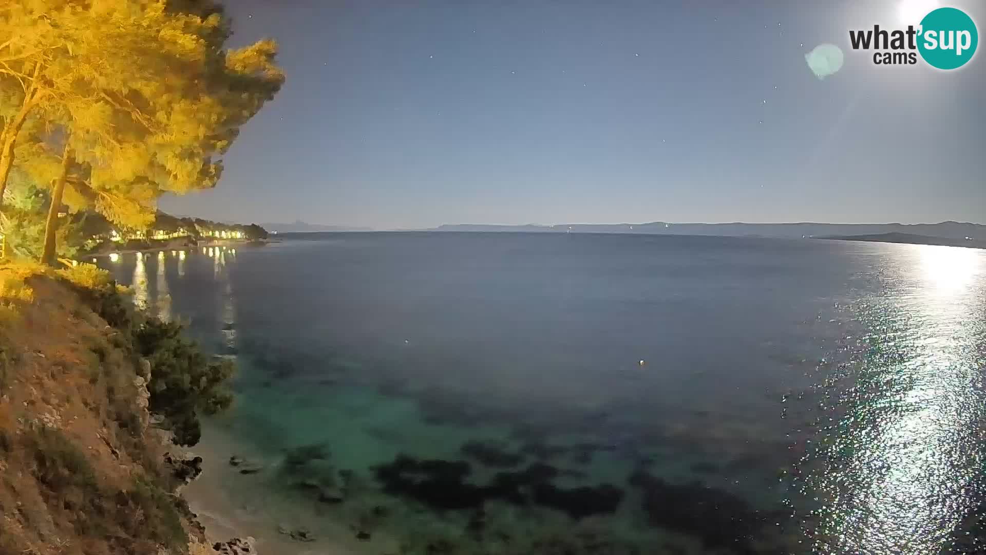 Webcam Spiaggia Potočine Bol – Vista live sulla spiaggia Borak, Isola di Brač