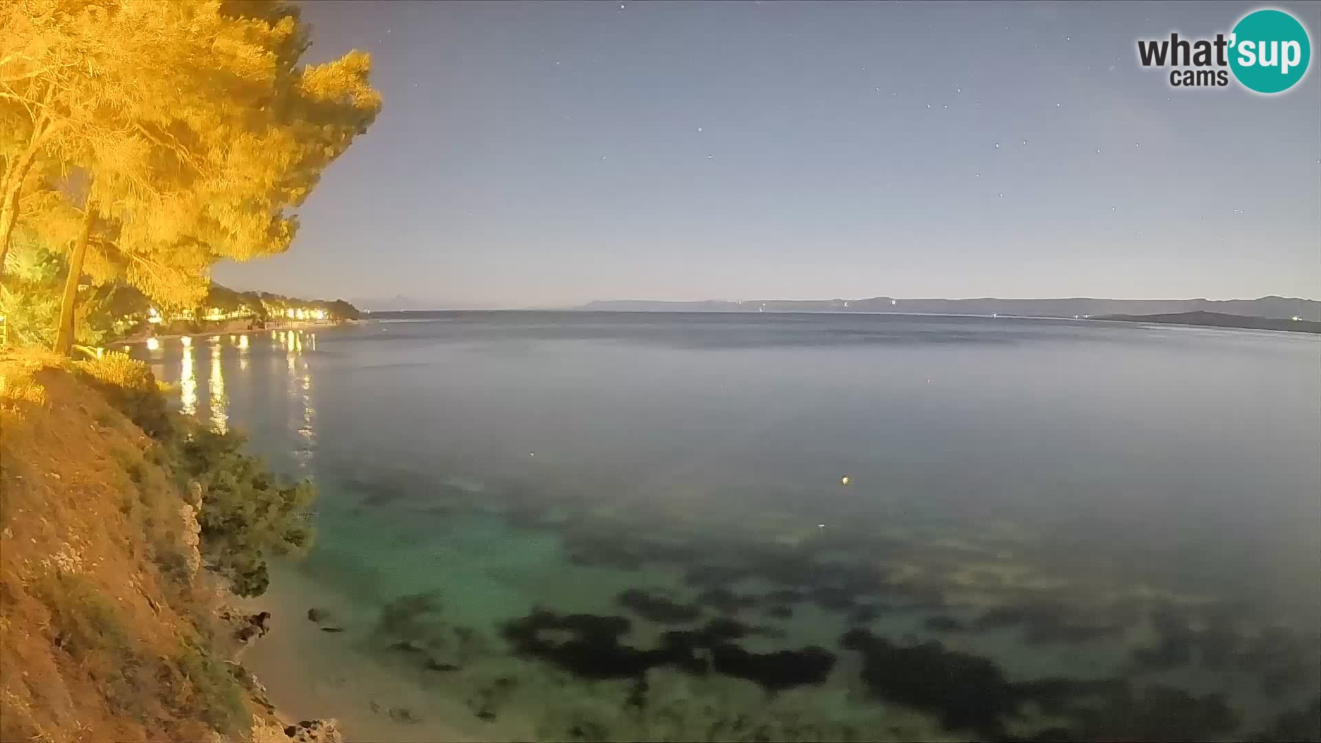 Webcam Spiaggia Potočine Bol – Vista live sulla spiaggia Borak, Isola di Brač