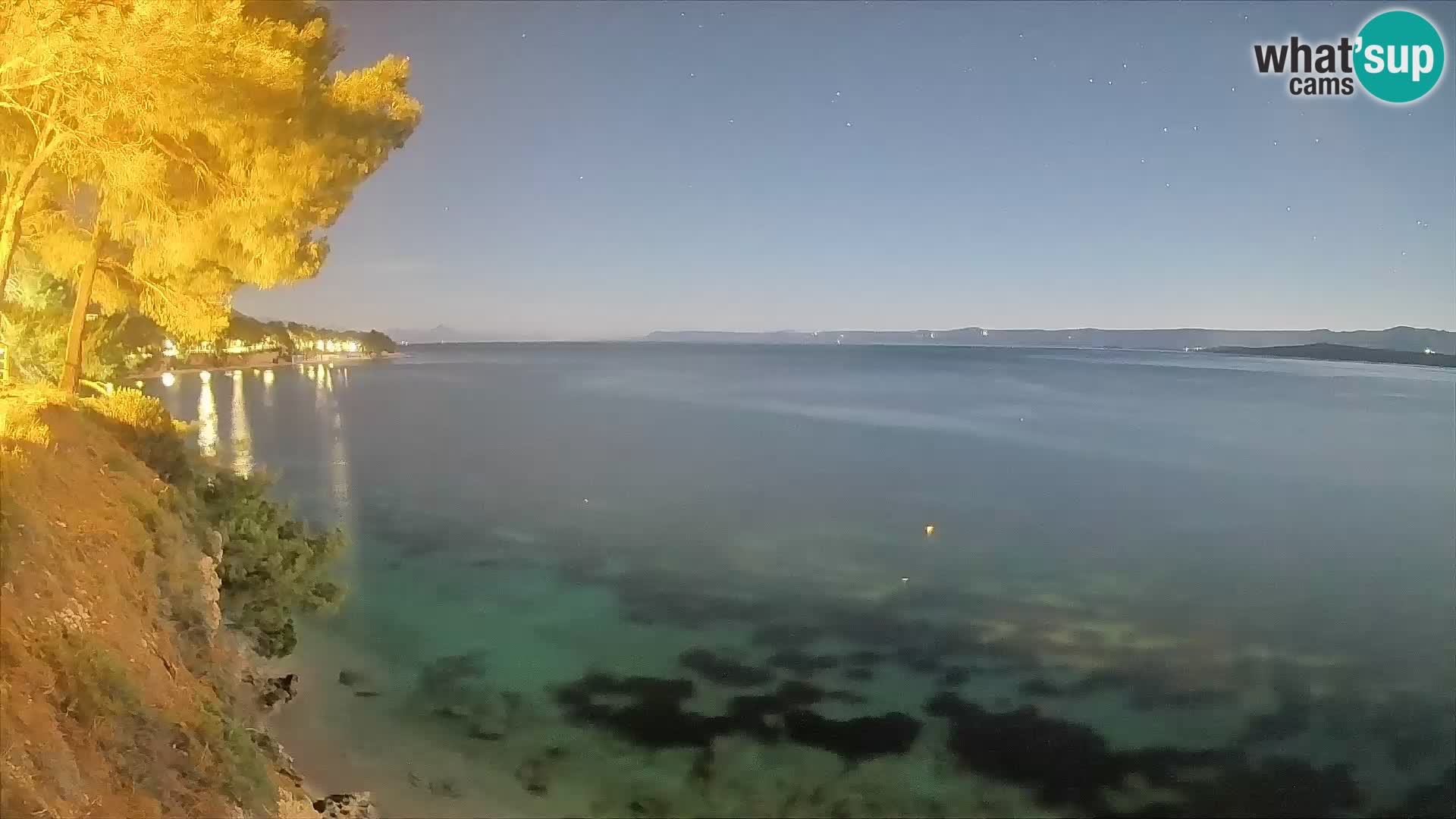Webcam Spiaggia Potočine Bol – Vista live sulla spiaggia Borak, Isola di Brač