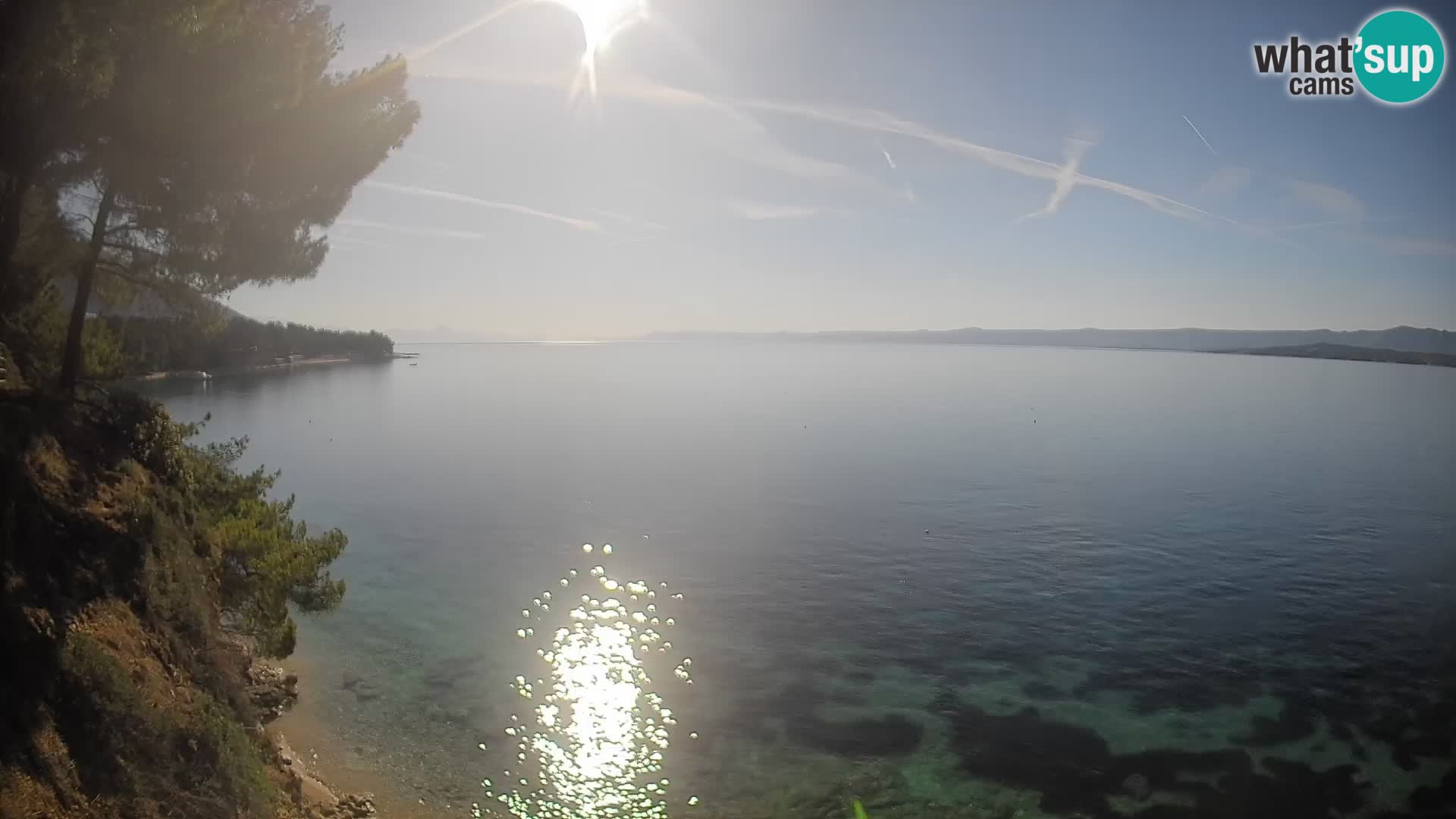 Webcam Spiaggia Potočine Bol – Vista live sulla spiaggia Borak, Isola di Brač
